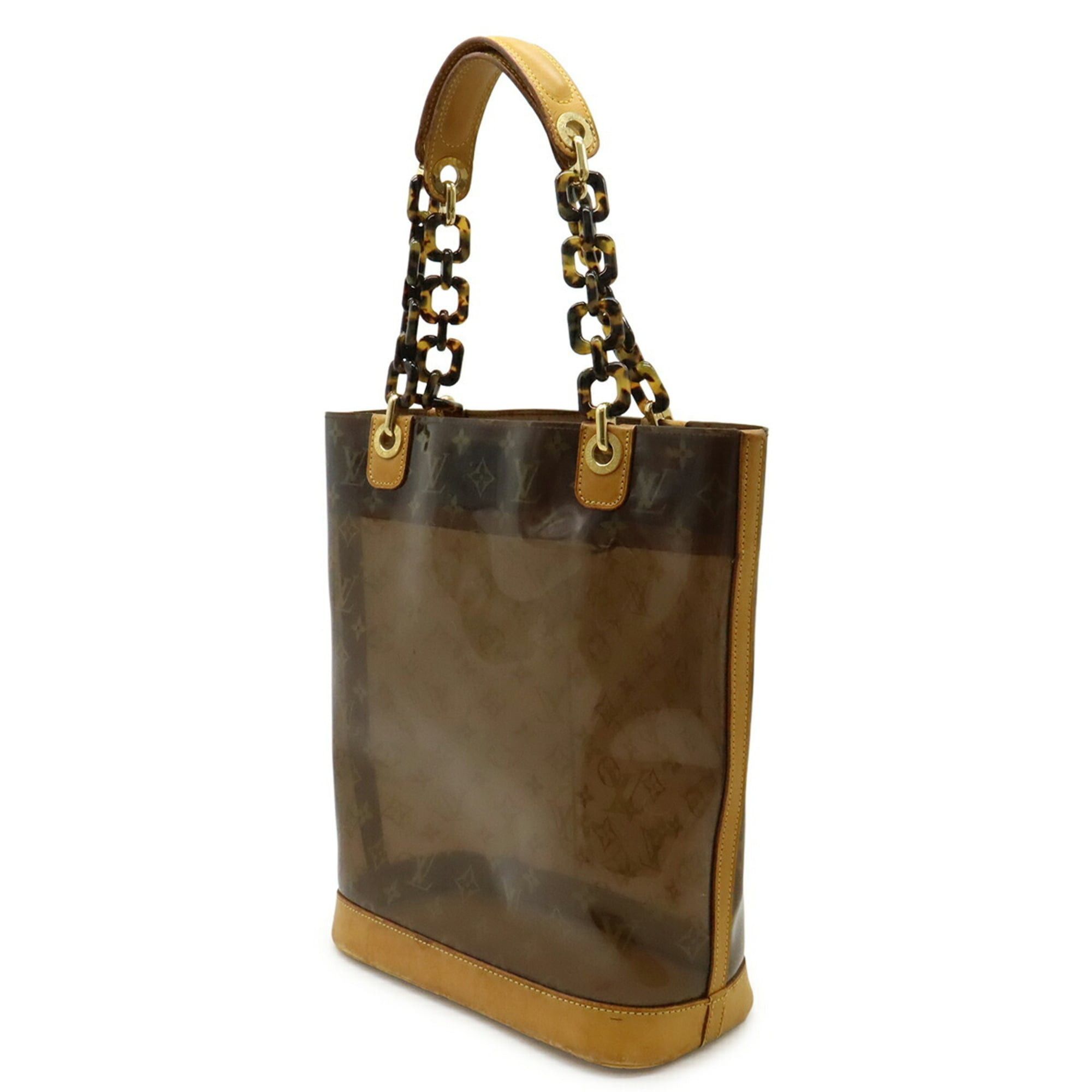 Louis Vuitton Louis Vuitton Monogram Vinyl Cabas Ambre MM Tote Bag Shoulder Plastic Chain Brown M92501 Size ONE SIZE - 3 Thumbnail