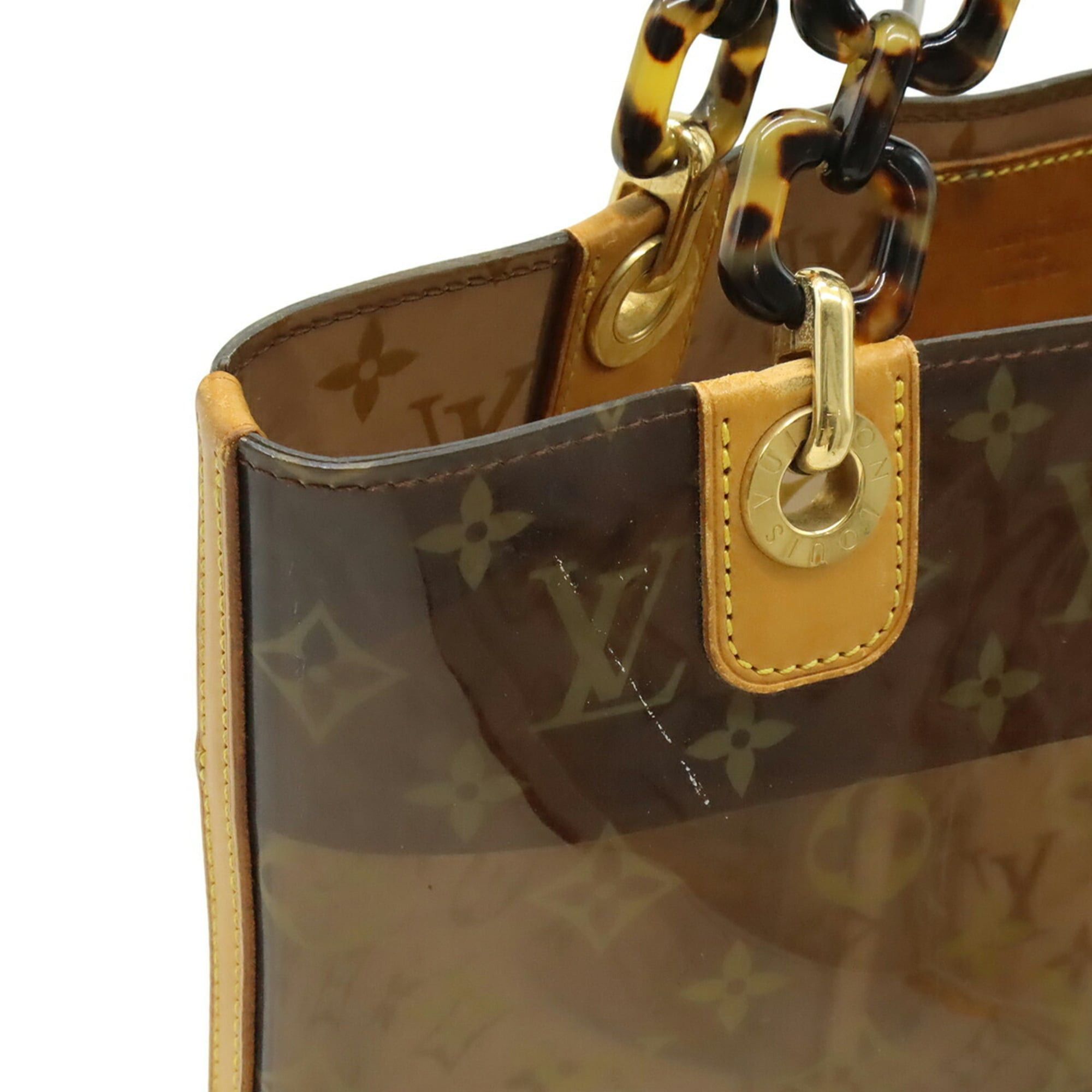 Louis Vuitton Louis Vuitton Monogram Vinyl Cabas Ambre MM Tote Bag Shoulder Plastic Chain Brown M92501 Size ONE SIZE - 5 Thumbnail