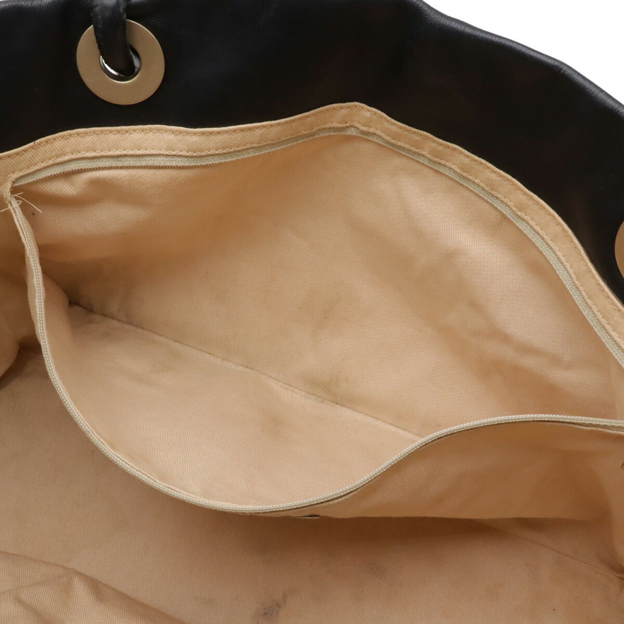 Chanel CHANEL Camellia Tote Bag, Large Shoulder Leather, Black Size ONE SIZE - 10 Thumbnail