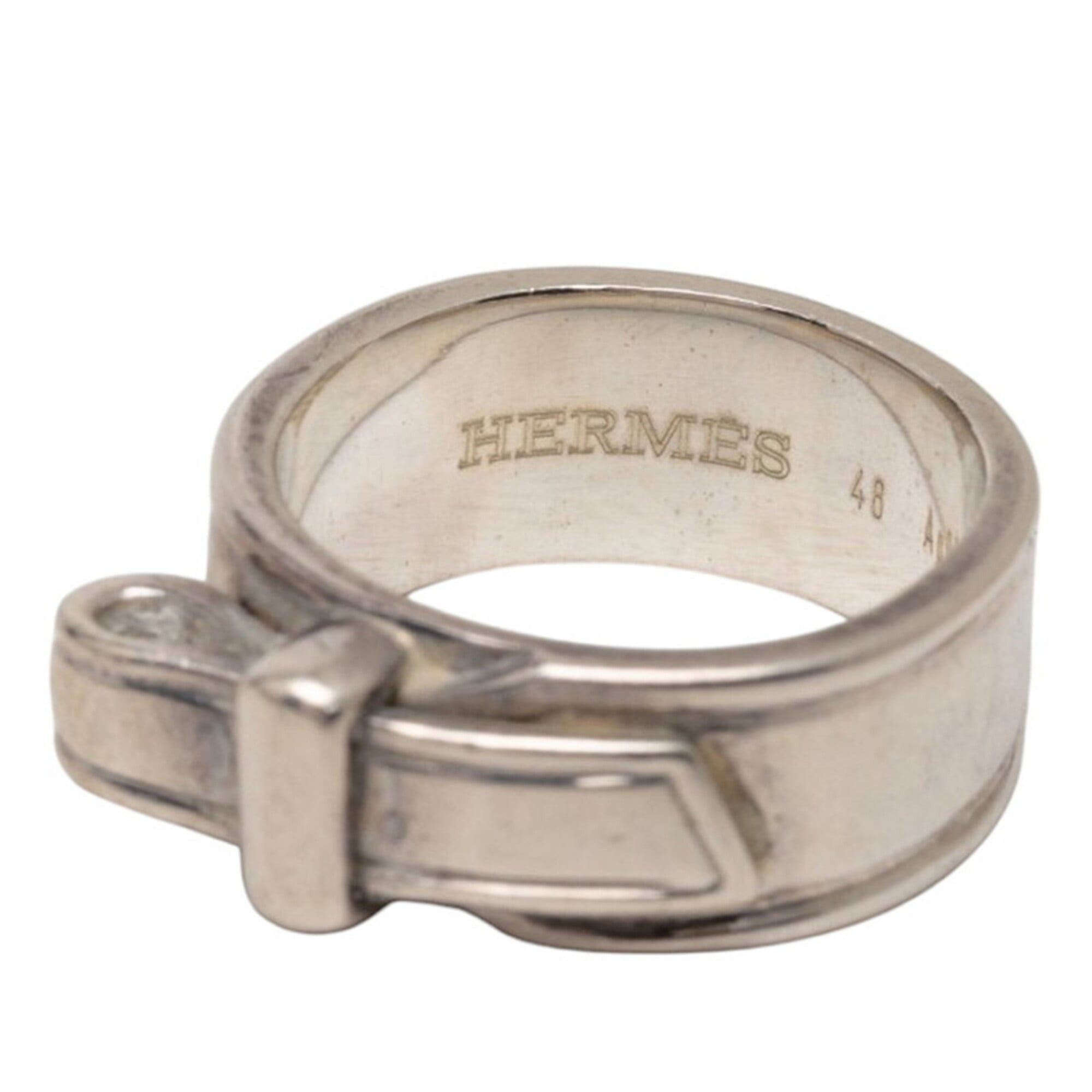 Hermes Hermes Artemis Ribbon Ring, Size 46, SV925 Silver, Women's. Size ONE SIZE - 5 Thumbnail