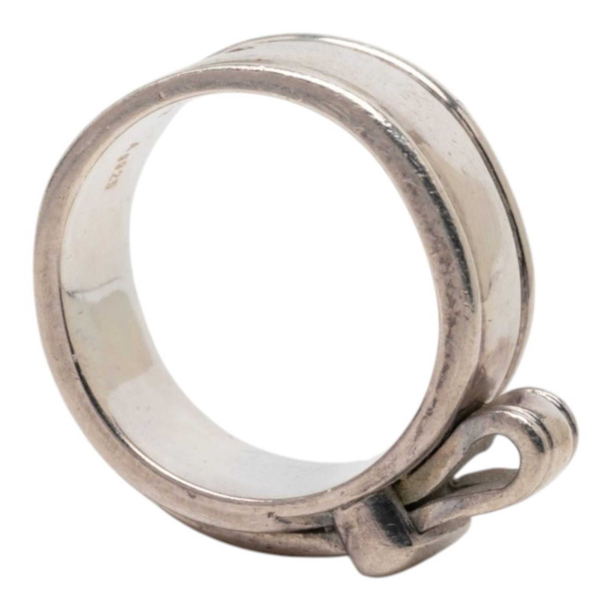 Hermes Hermes Artemis Ribbon Ring, Size 46, SV925 Silver, Women's. Size ONE SIZE - 4 Thumbnail