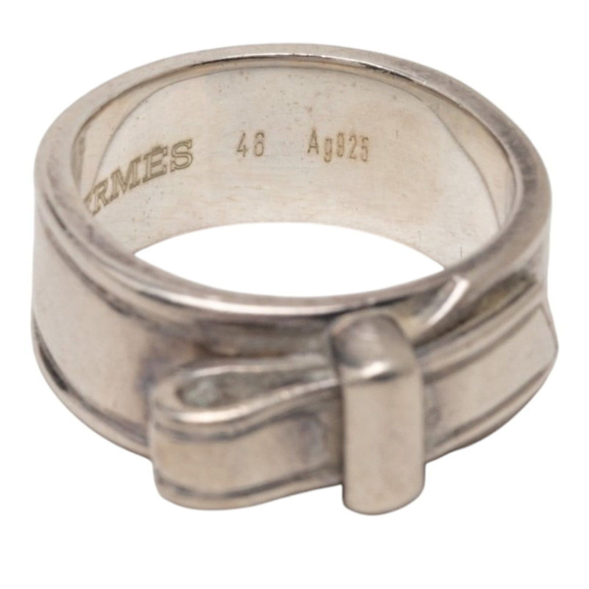 Hermes Hermes Artemis Ribbon Ring, Size 46, SV925 Silver, Women's. Size ONE SIZE - 6 Thumbnail