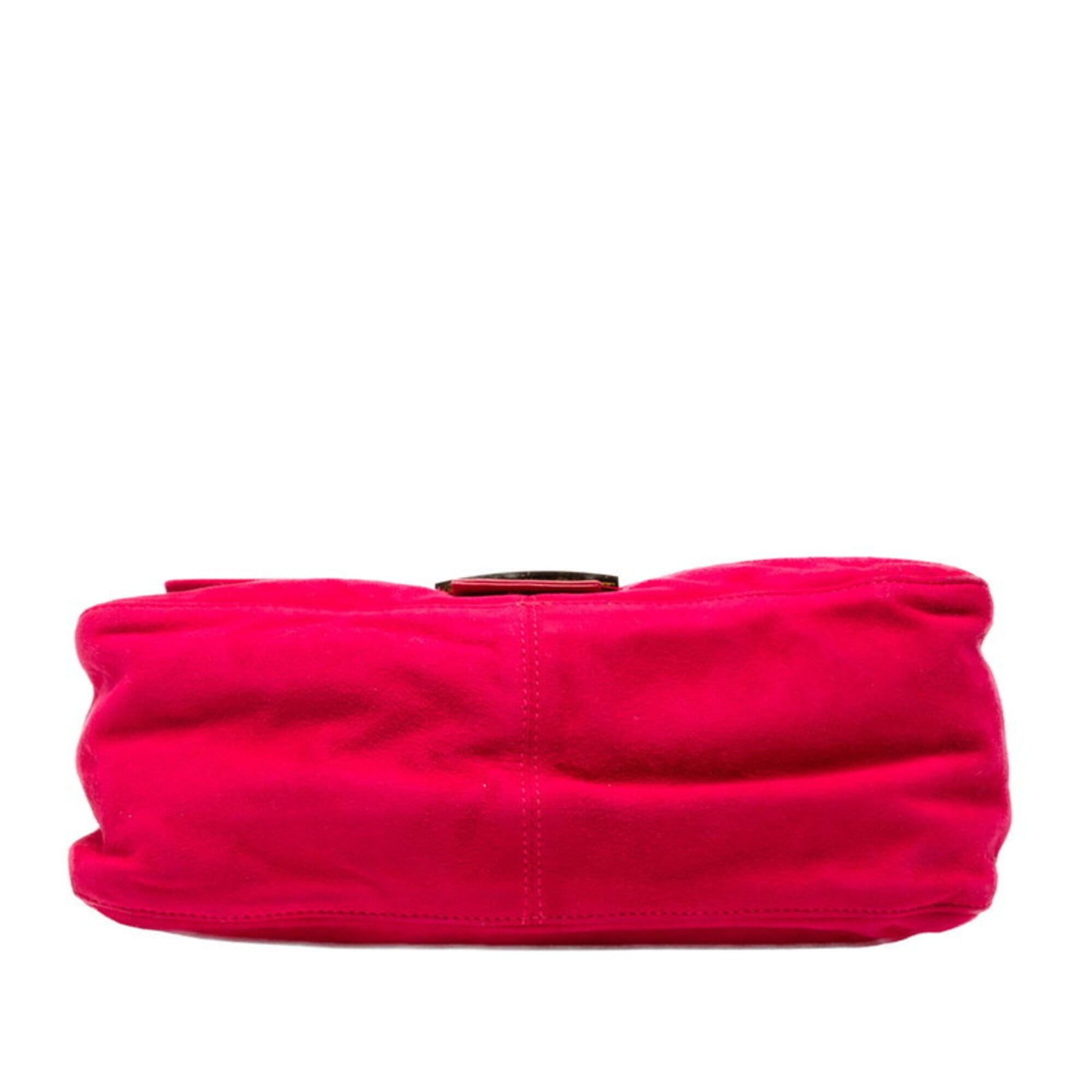 Fendi Fendi Mamma Bucket Logo One-Shoulder Bag, 26325, Pink Suede Leather, Women's FENDI Size ONE SIZE - 3 Thumbnail