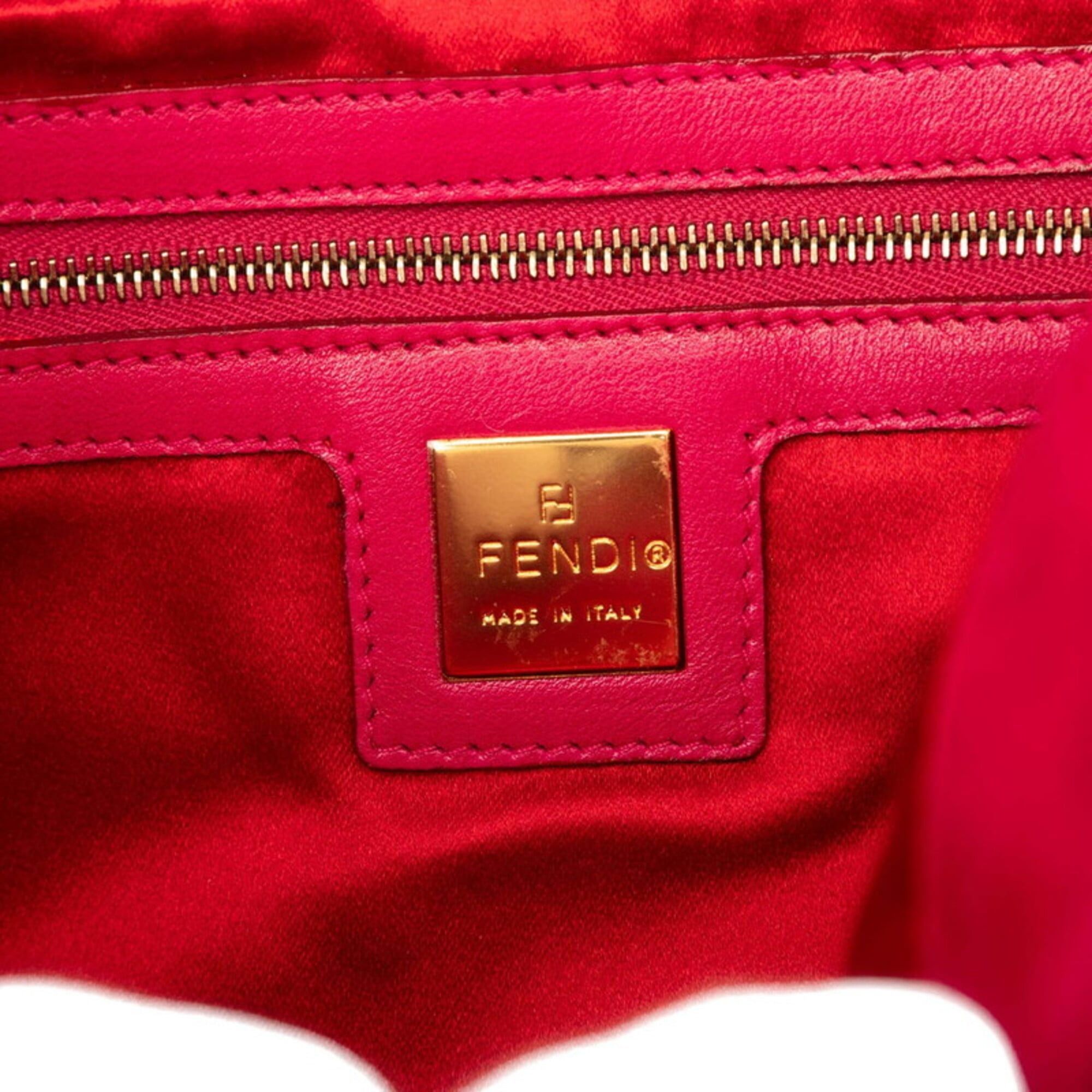 Fendi Fendi Mamma Bucket Logo One-Shoulder Bag, 26325, Pink Suede Leather, Women's FENDI Size ONE SIZE - 5 Thumbnail