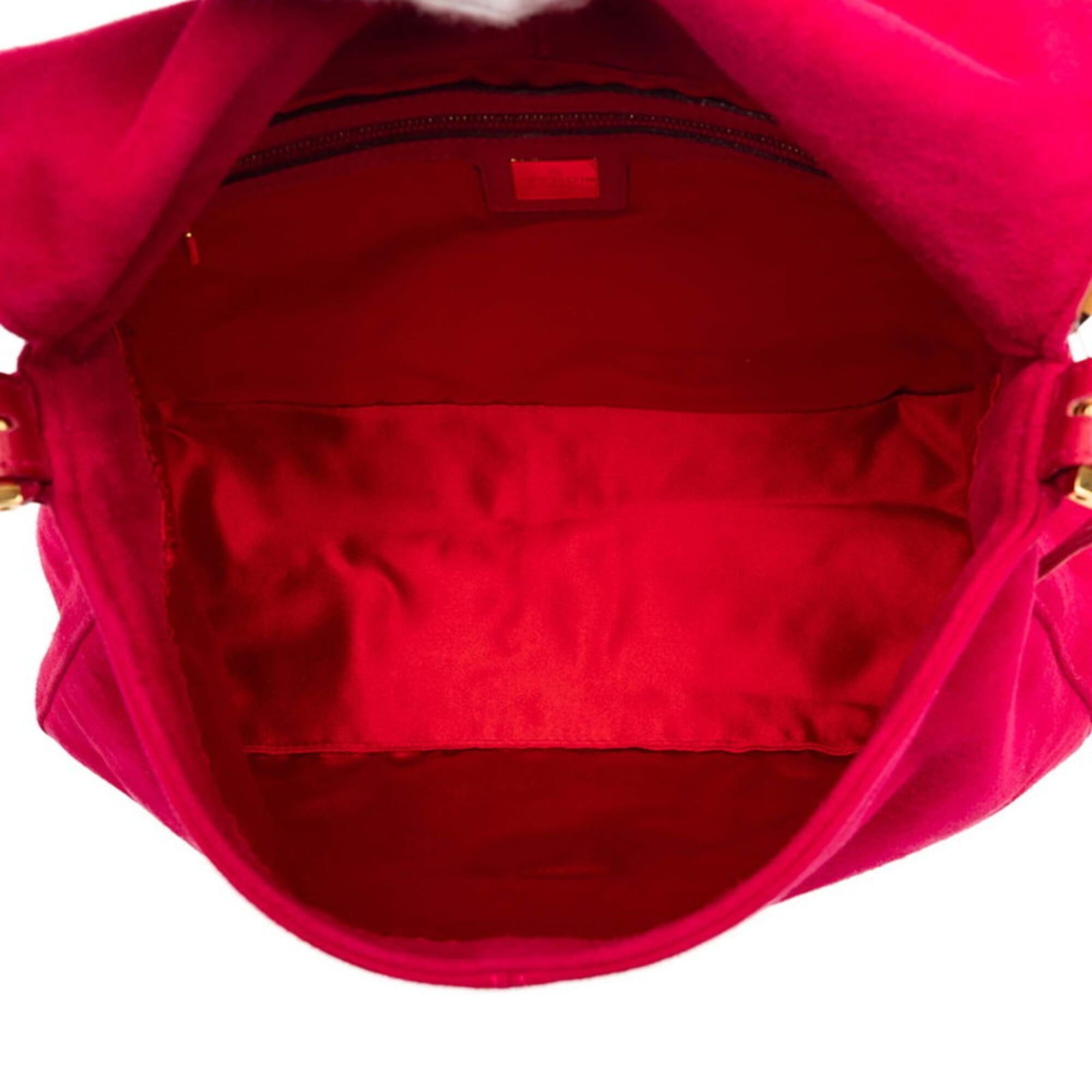 Fendi Fendi Mamma Bucket Logo One-Shoulder Bag, 26325, Pink Suede Leather, Women's FENDI Size ONE SIZE - 4 Thumbnail