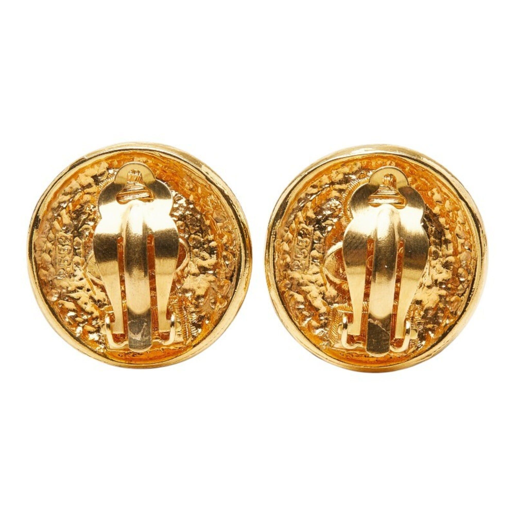 Chanel Chanel Round Earrings, Gold, Faux Pearl, Plated, Women's. Size ONE SIZE - 3 Thumbnail