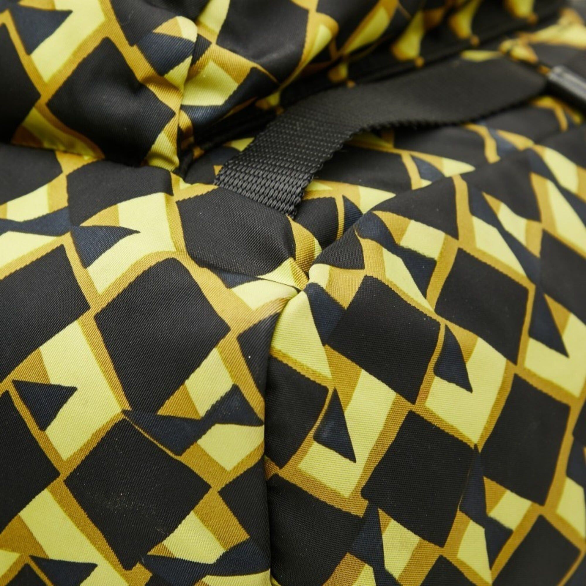 Prada Prada Backpack, Black, Yellow, Green Nylon, Women's. Size ONE SIZE - 4 Thumbnail