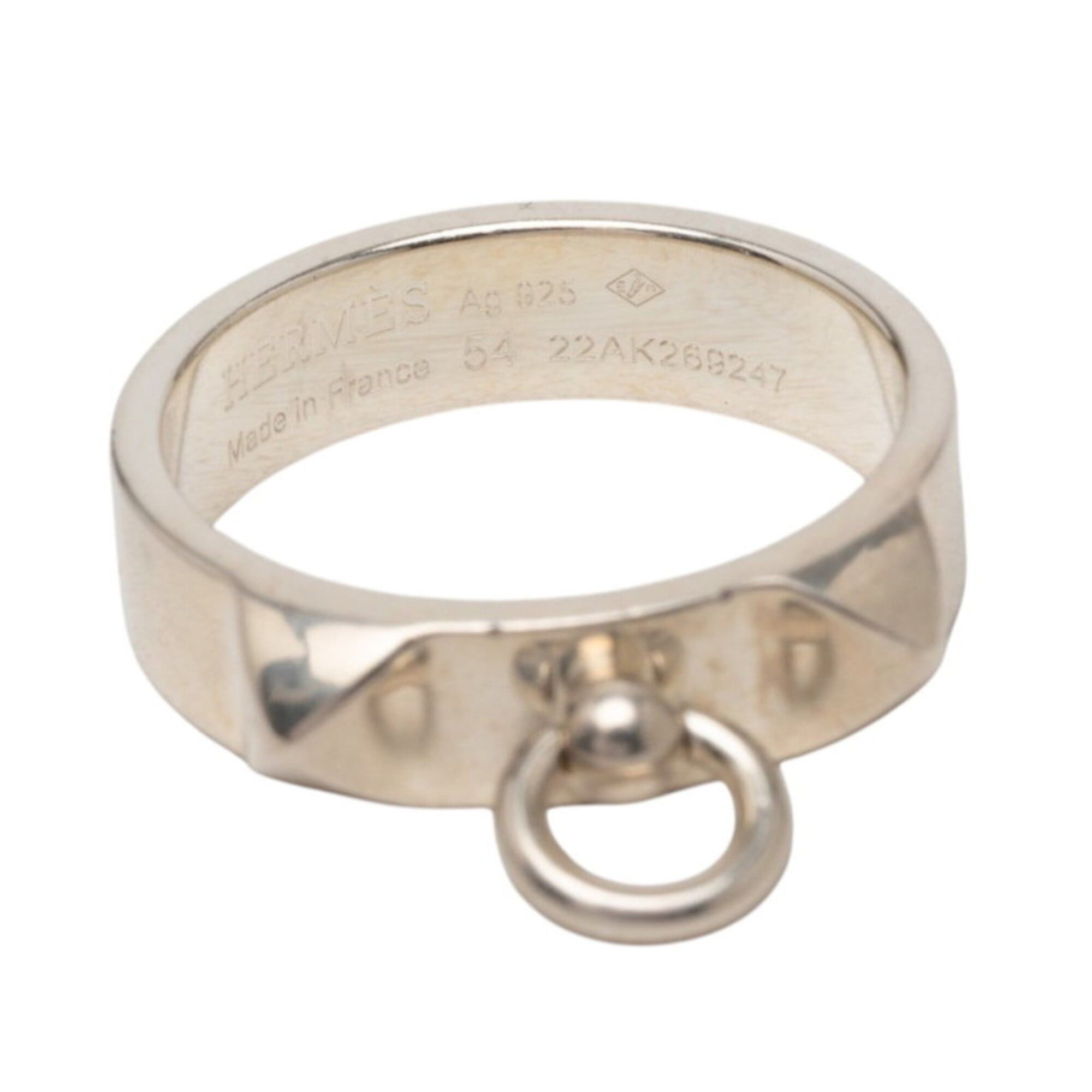 Hermes Hermes Collier de Chien Ring, Size 54, SV925 Silver, Women's. Size ONE SIZE - 5 Thumbnail