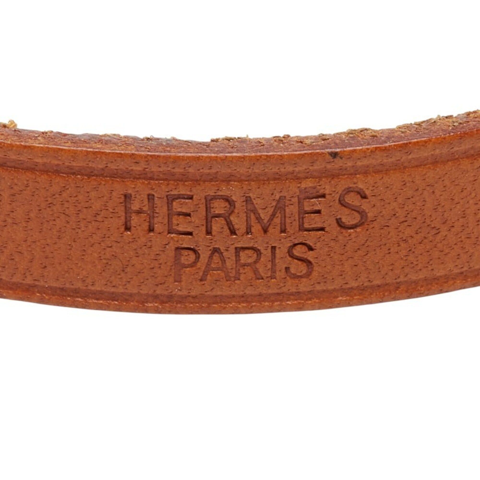 Hermes Hermes Api 1 Bracelet, Brown, Silver Hardware, Leather, Women's Size ONE SIZE - 5 Thumbnail