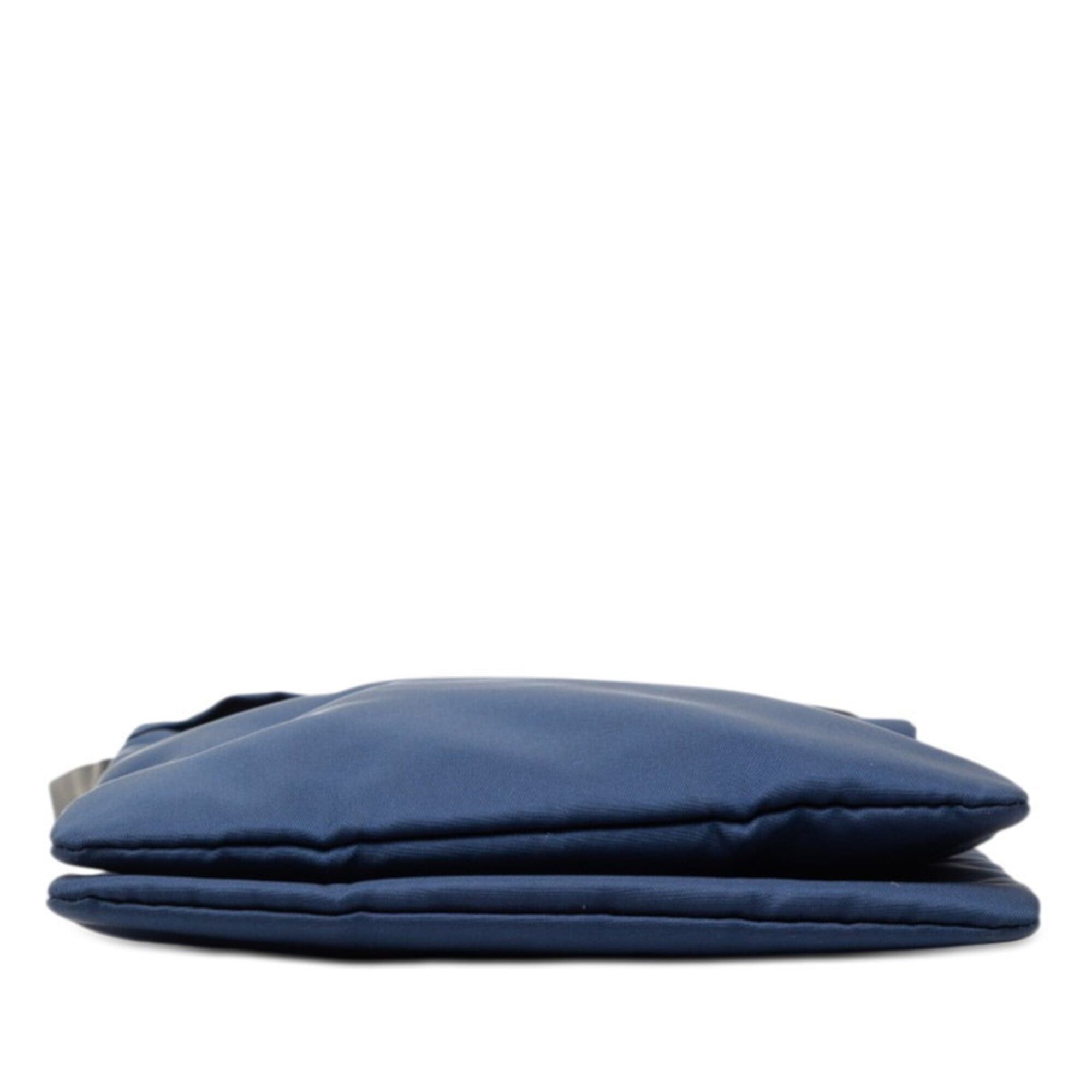 Prada Prada Triangle Logo Plate Shoulder Bag, Navy/Black Nylon, Women's PRADA Size ONE SIZE - 3 Thumbnail
