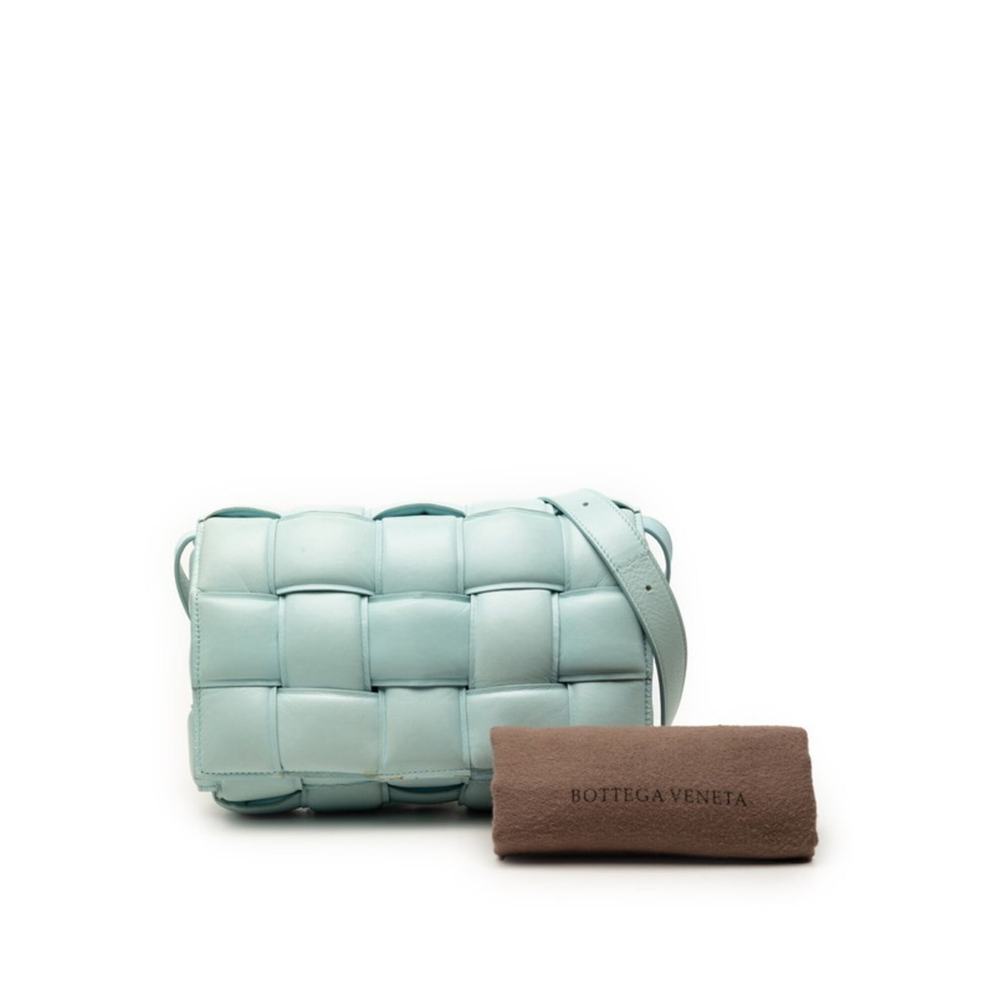 Bottega Veneta Bottega Veneta Maxi Intrecciato Padded Cassette Crossbody Shoulder Bag, Blue Leather, Women's BOTTEGAVENETA Size ONE SIZE - 9 Thumbnail