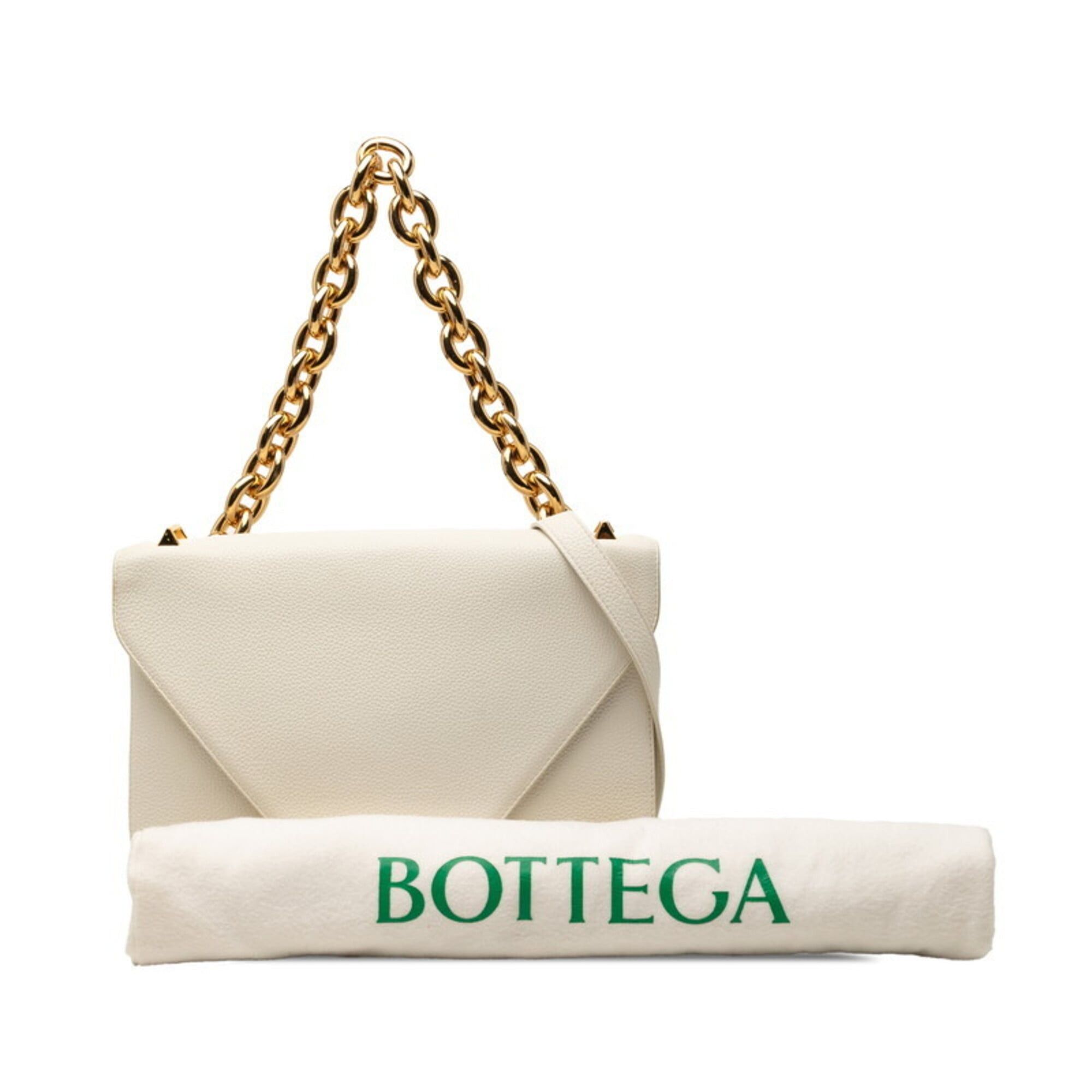 Bottega Veneta Bottega Veneta Mount Chain Handbag Shoulder Bag 2-Way White Leather Women's BOTTEGAVENETA Size ONE SIZE - 7 Thumbnail
