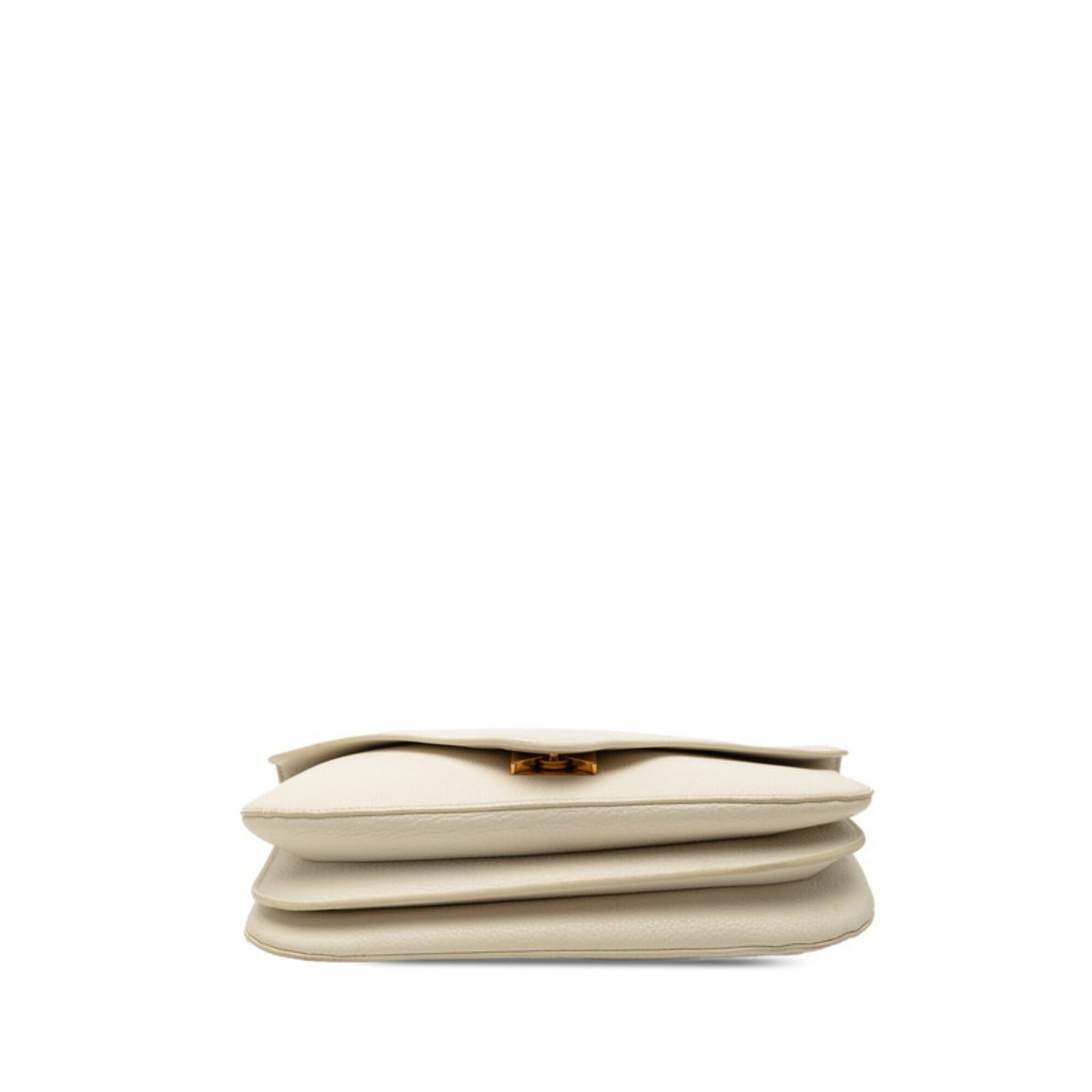 Bottega Veneta Bottega Veneta Mount Chain Handbag Shoulder Bag 2-Way White Leather Women's BOTTEGAVENETA Size ONE SIZE - 3 Thumbnail