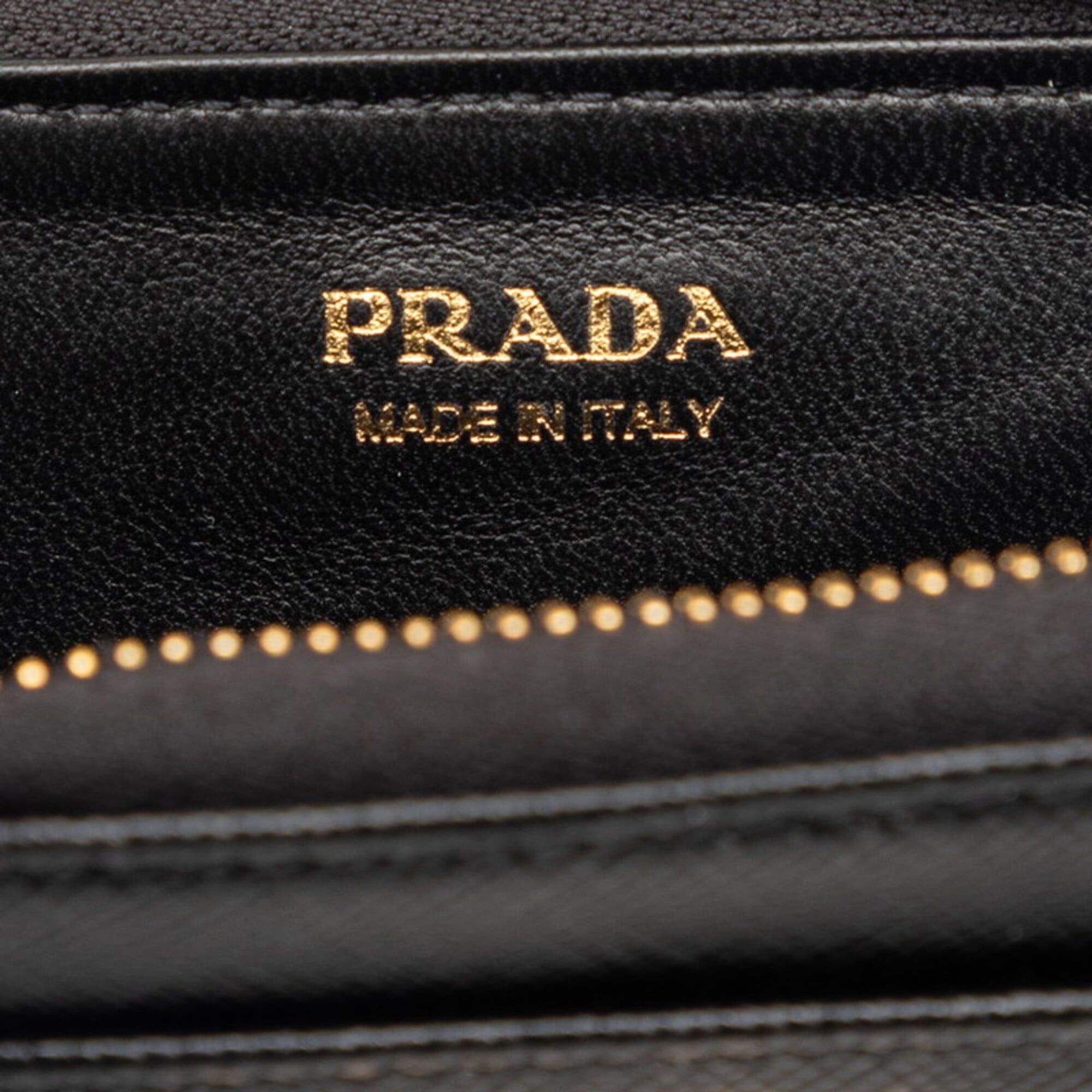 Prada Prada Compact Wallet, Black Saffiano Leather, Women's Wallet/Coin Case. Size ONE SIZE - 5 Thumbnail