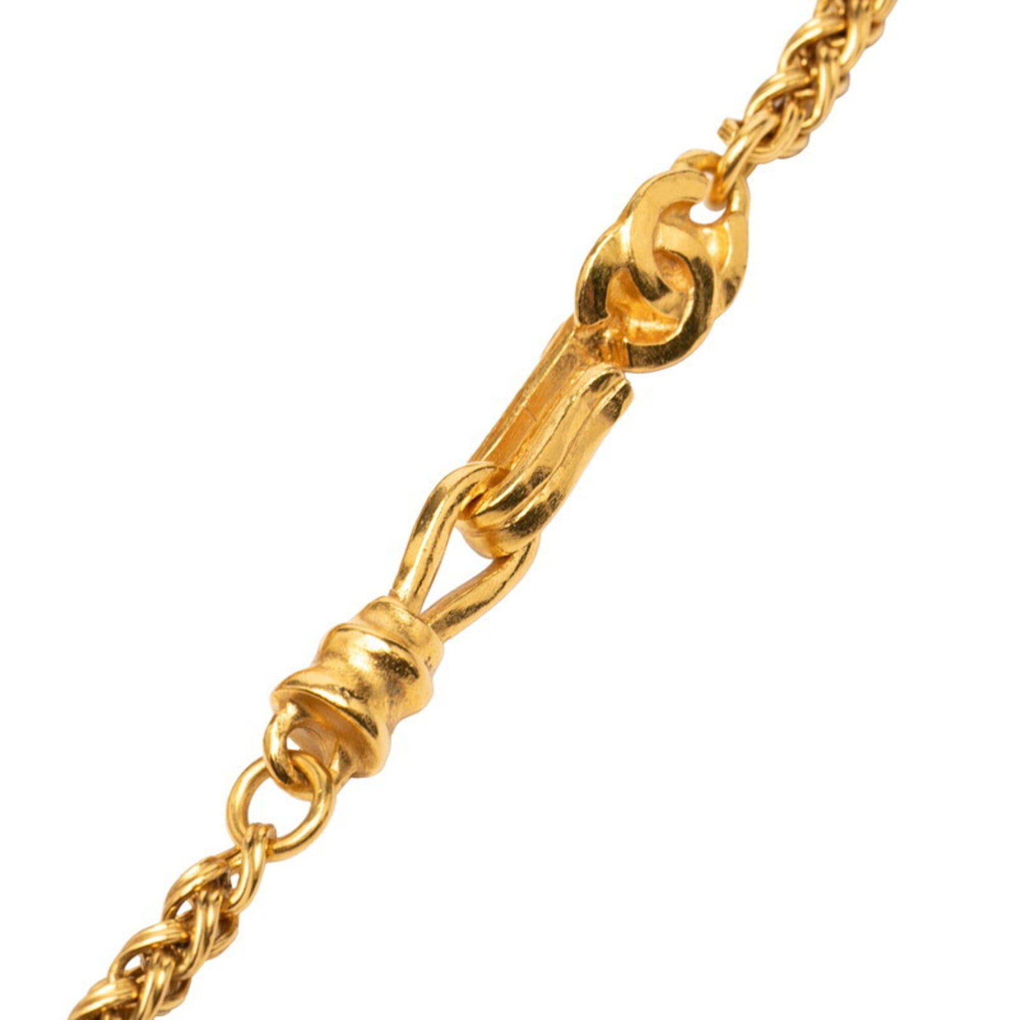 Chanel Chanel Vintage Coco Mark Long Necklace, Gold Plated, Women's CHANEL Size ONE SIZE - 4 Thumbnail