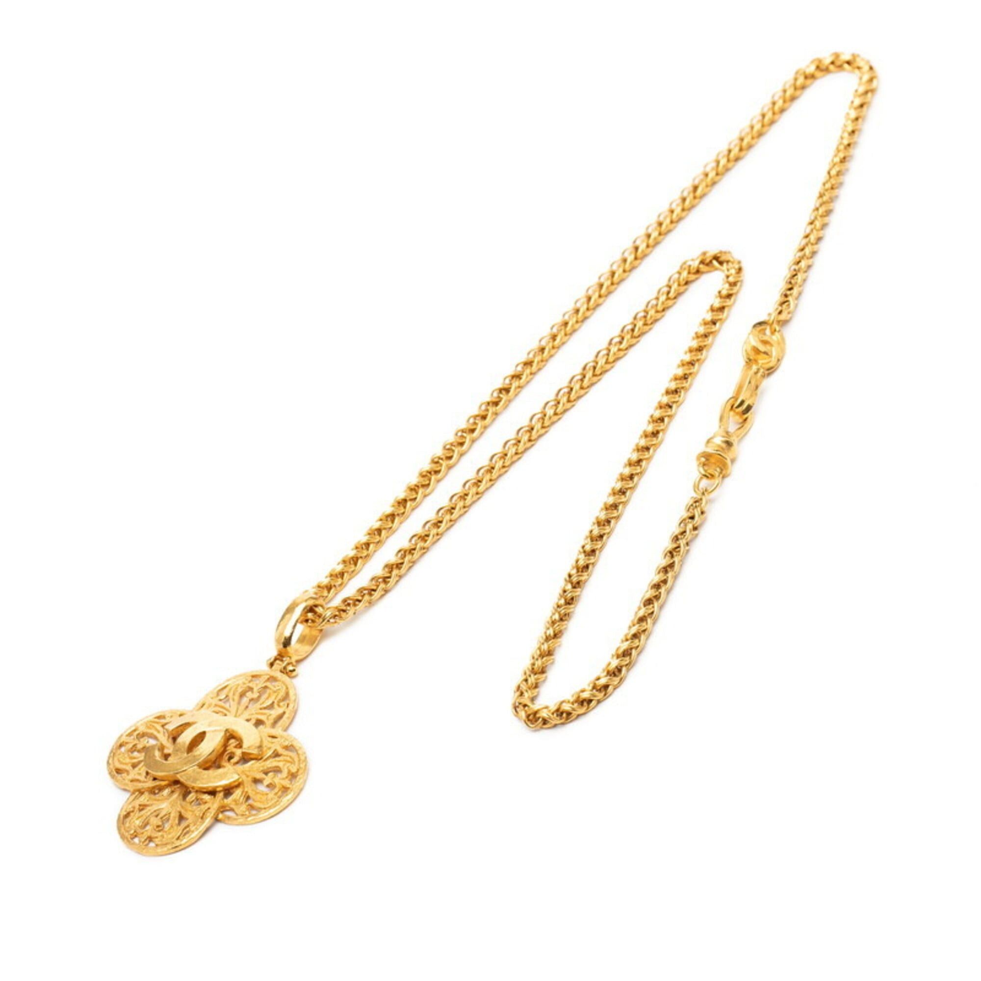 Chanel Chanel Vintage Coco Mark Long Necklace, Gold Plated, Women's CHANEL Size ONE SIZE - 3 Thumbnail