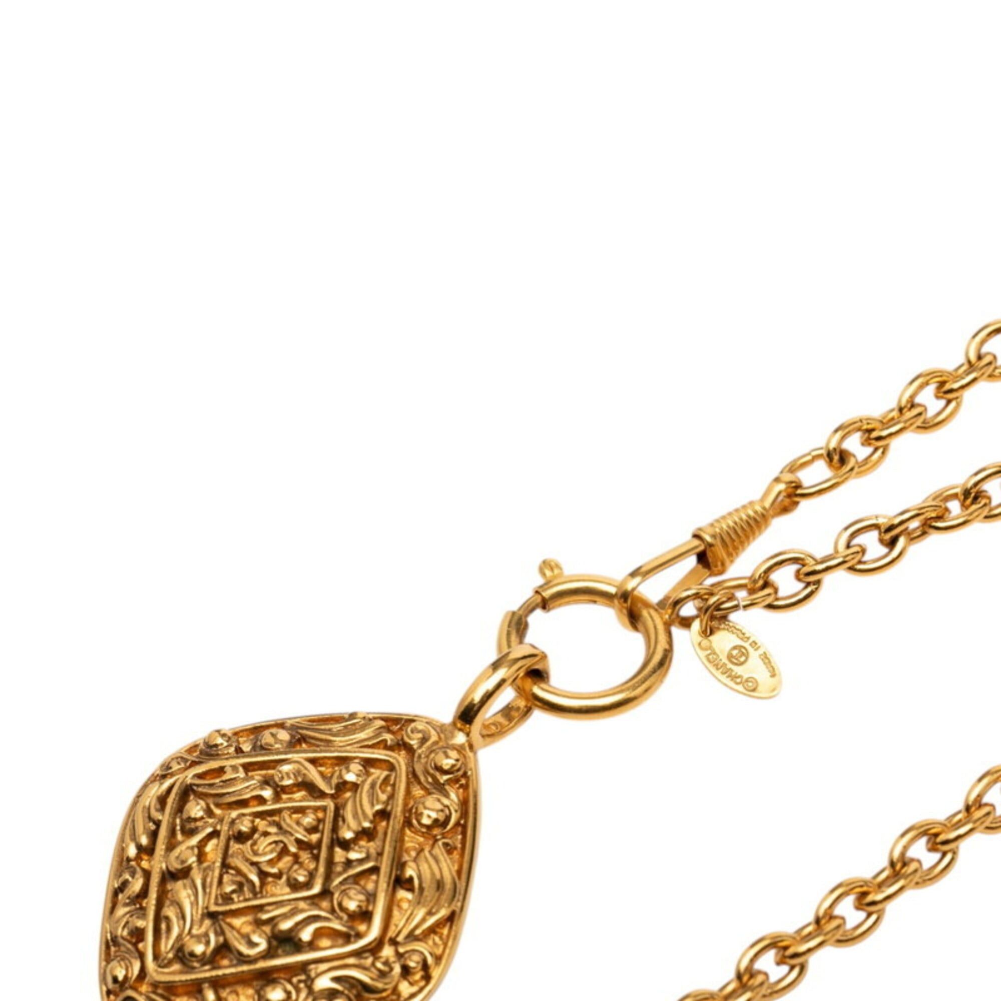 Chanel Chanel Vintage Coco Mark Long Necklace, Gold Plated, Women's CHANEL Size ONE SIZE - 4 Thumbnail