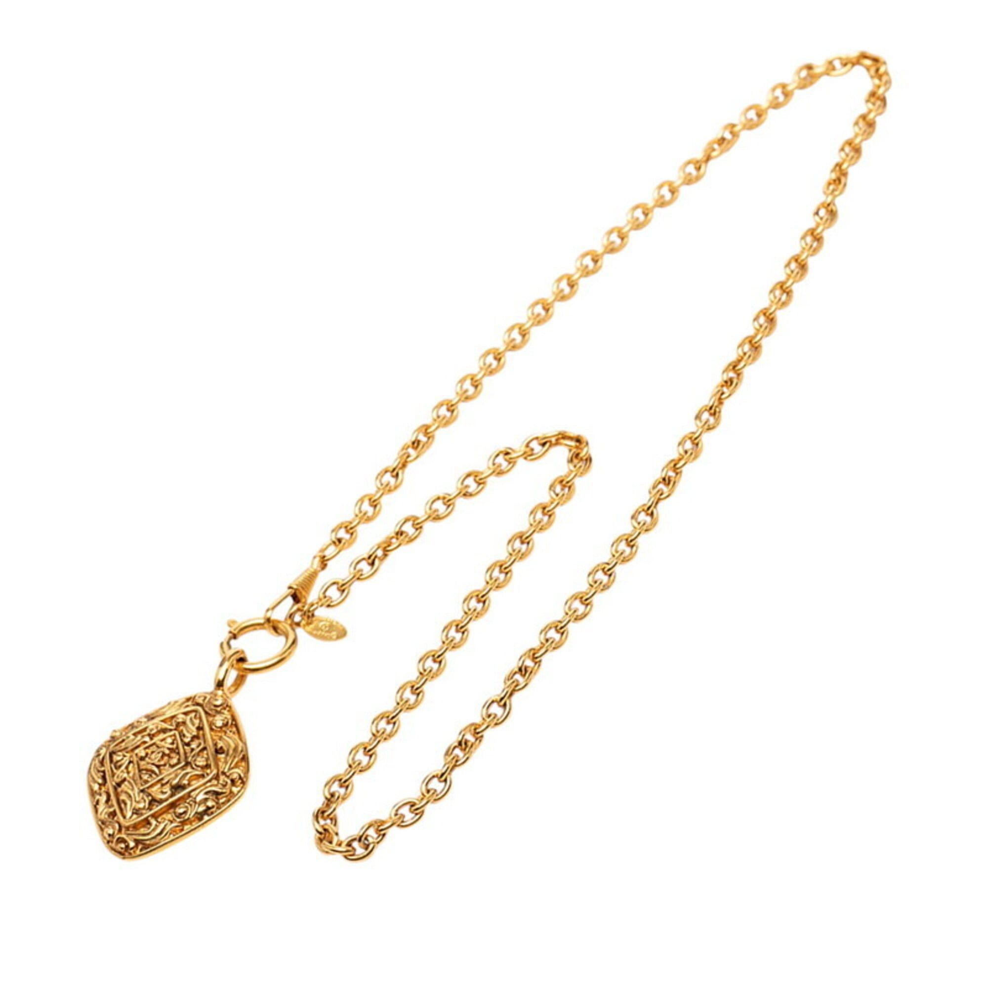 Chanel Chanel Vintage Coco Mark Long Necklace, Gold Plated, Women's CHANEL Size ONE SIZE - 3 Thumbnail