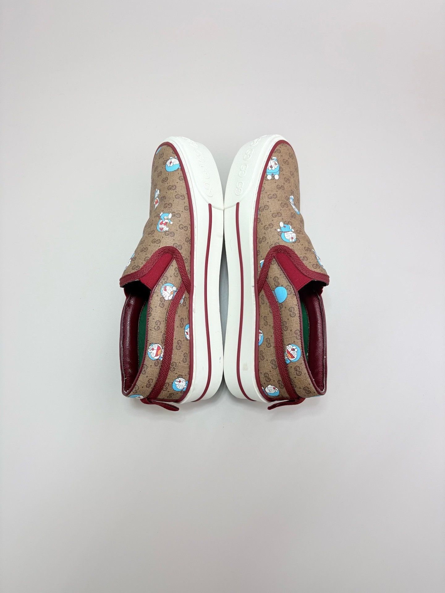 Gucci Gucci Brown GG Doraemon Slip-On Sneakers Size US 5.5 / IT 35.5 - 5 Thumbnail