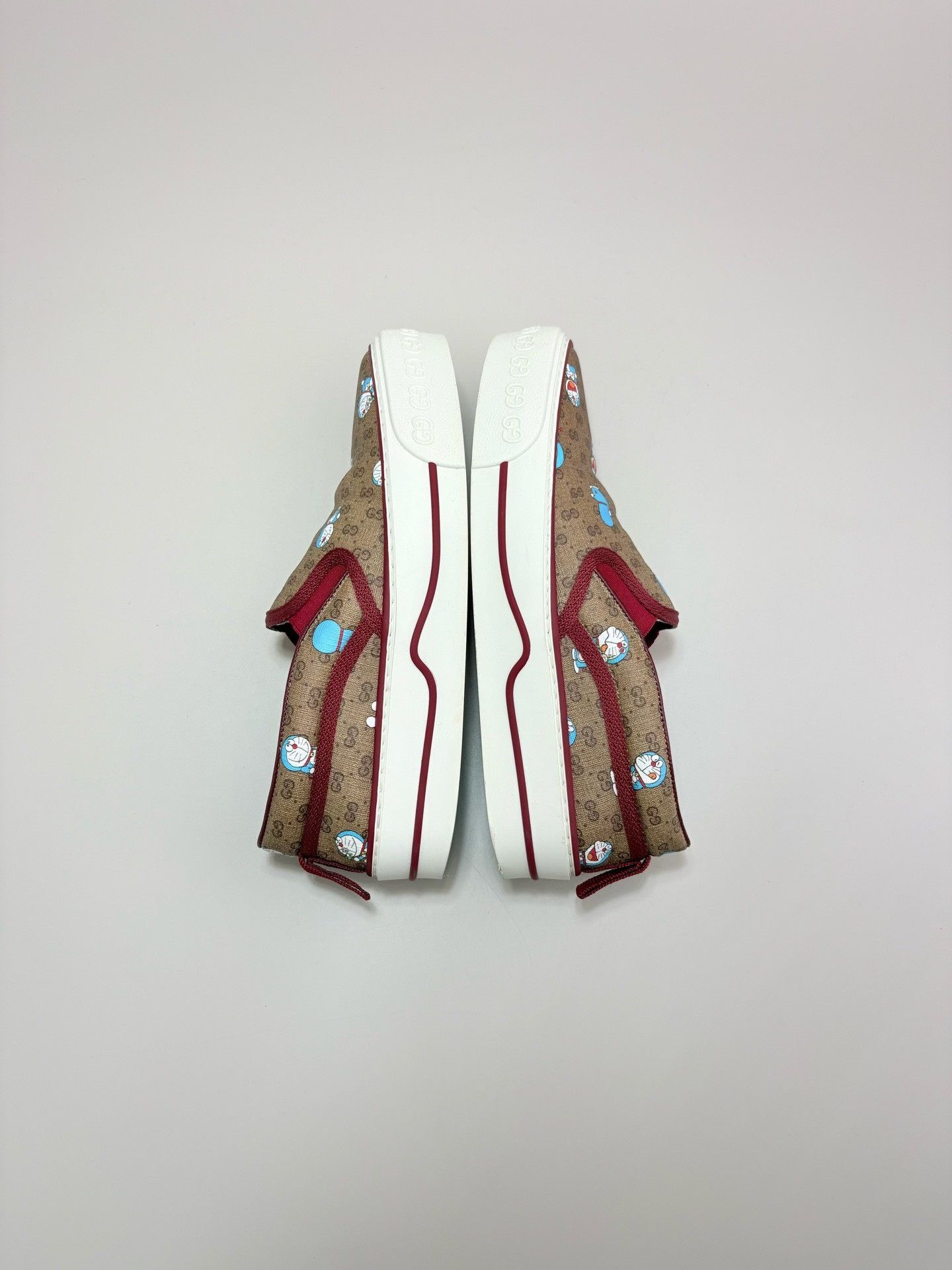 Gucci Gucci Brown GG Doraemon Slip-On Sneakers Size US 5.5 / IT 35.5 - 4 Thumbnail