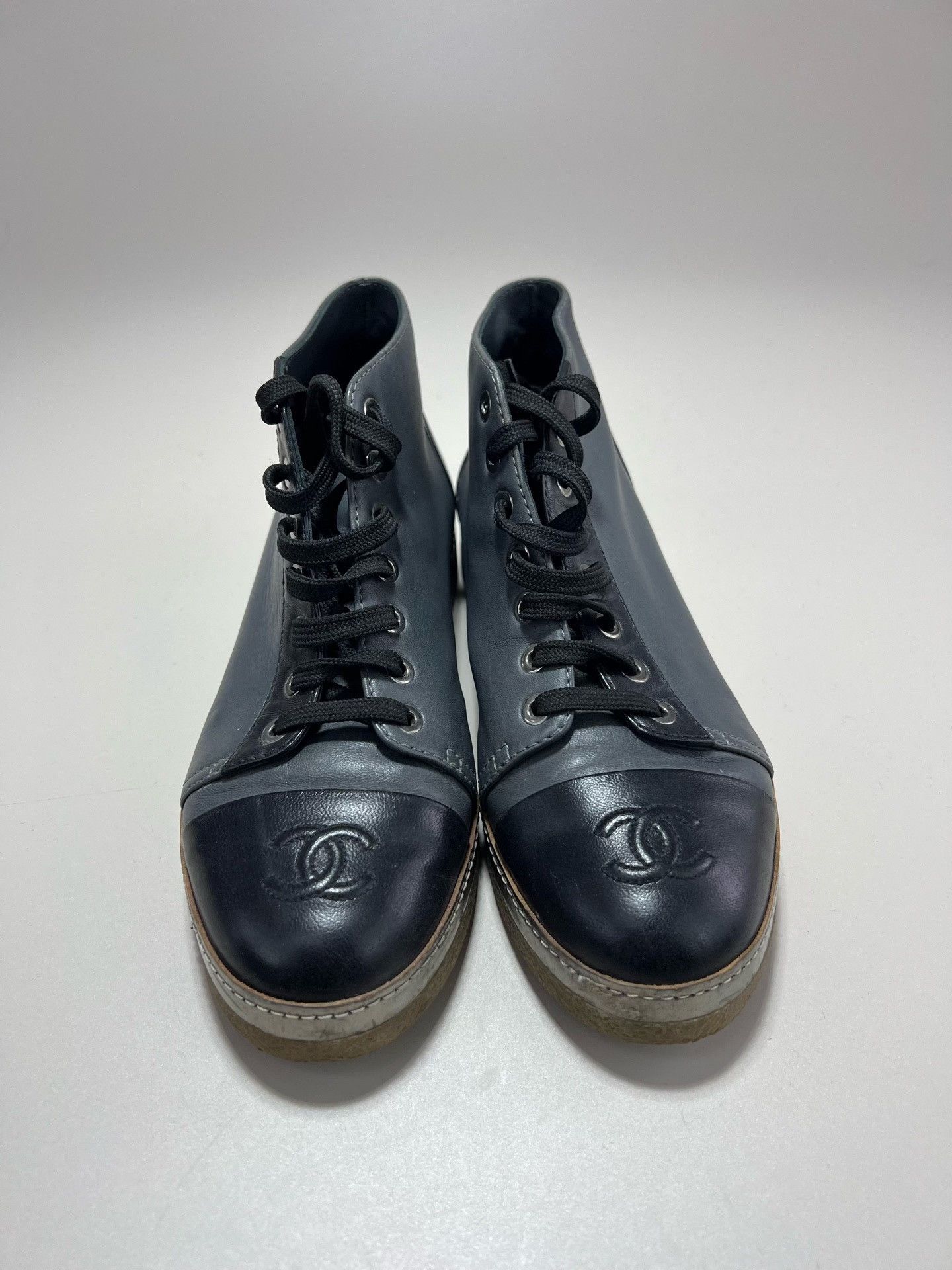 Chanel CHANEL Double C Toe Short Boots Size US 5.5 / IT 35.5 - 2 Thumbnail