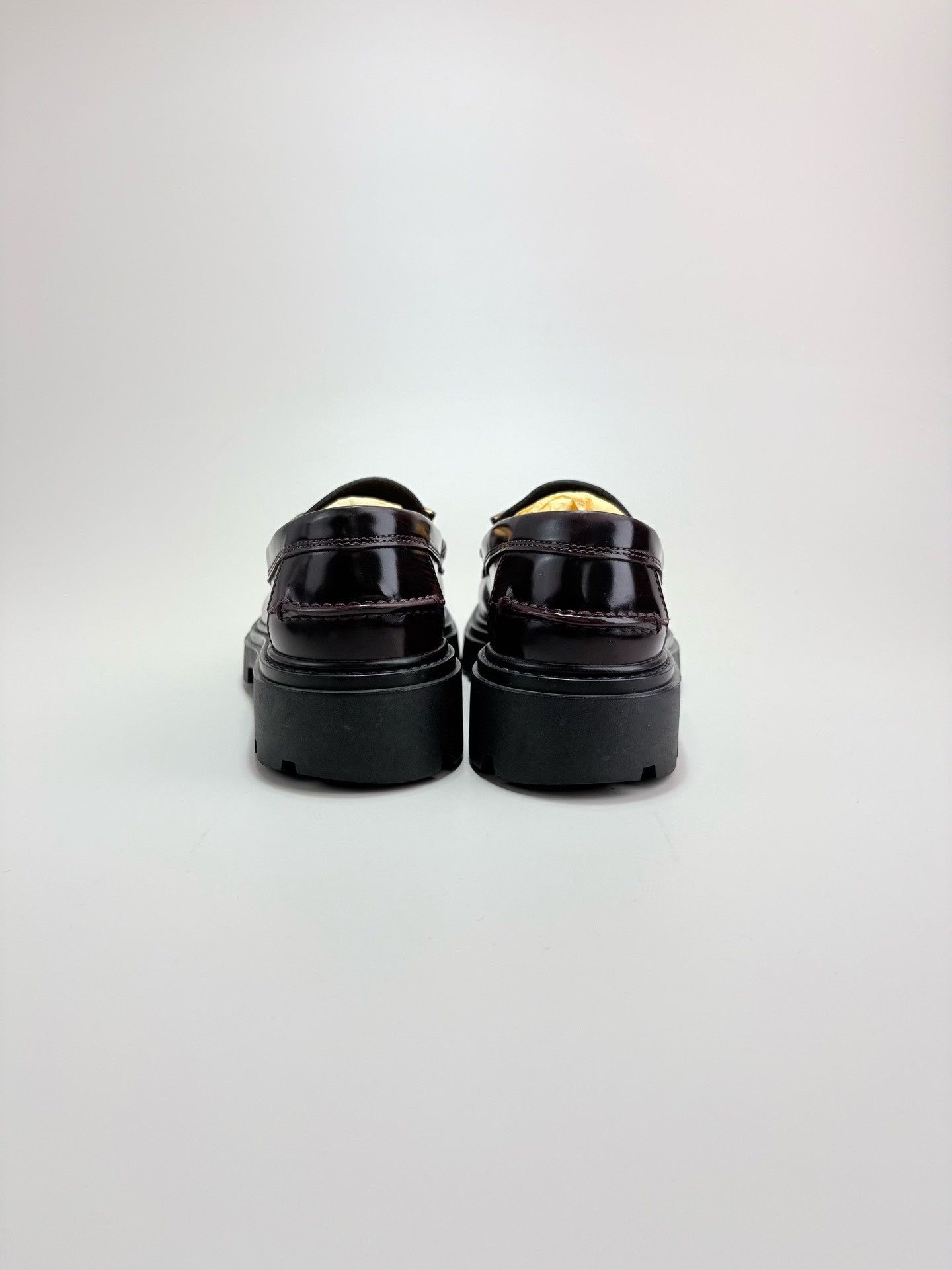 Tod's TODS Gold Chain Platform Loafers Size US 4 / IT 34 - 3 Thumbnail