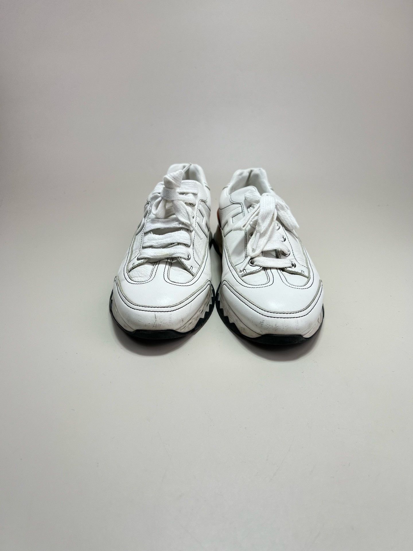 Hermes HERMES TRAIL White Orange Sneakers Size US 7 / IT 37 - 2 Thumbnail