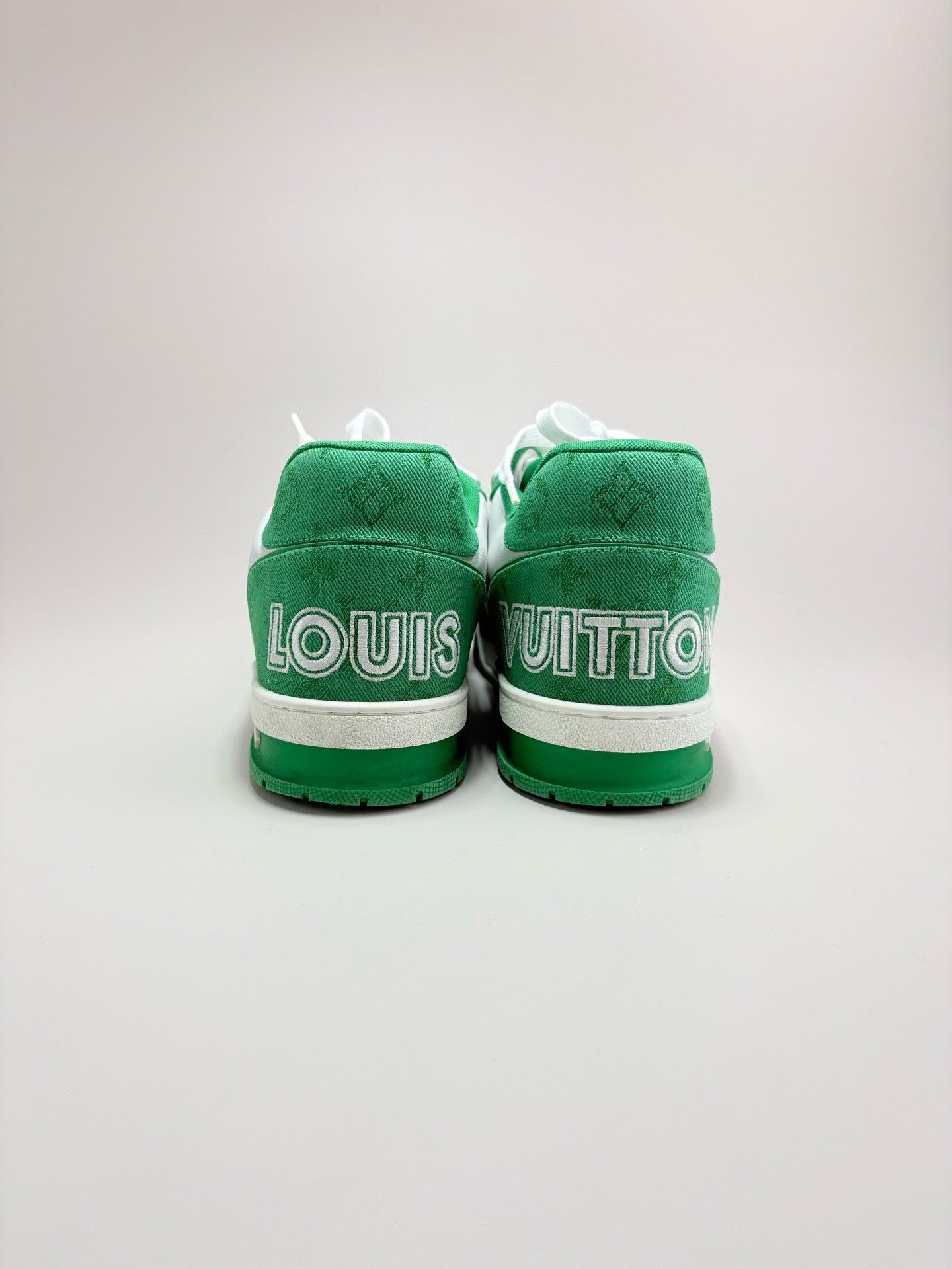 Louis Vuitton Louis Vuitton LV Trainer White Green Velcro Sneakers Size US 9 / EU 42 - 3 Thumbnail