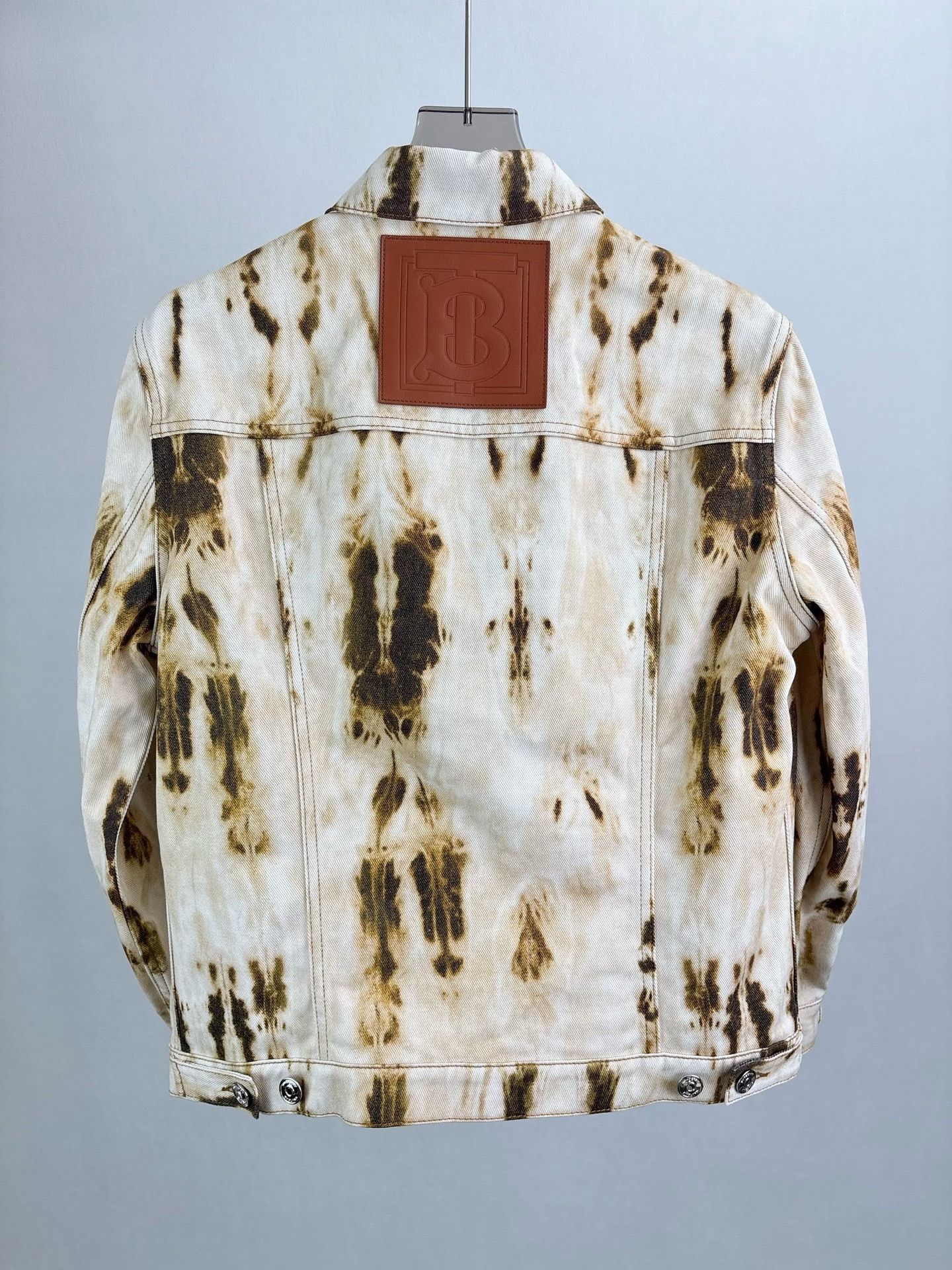 Burberry Burberry Tie-Dye Leather Patch Denim Jacket Size S / US 4 / IT 40 - 2 Thumbnail