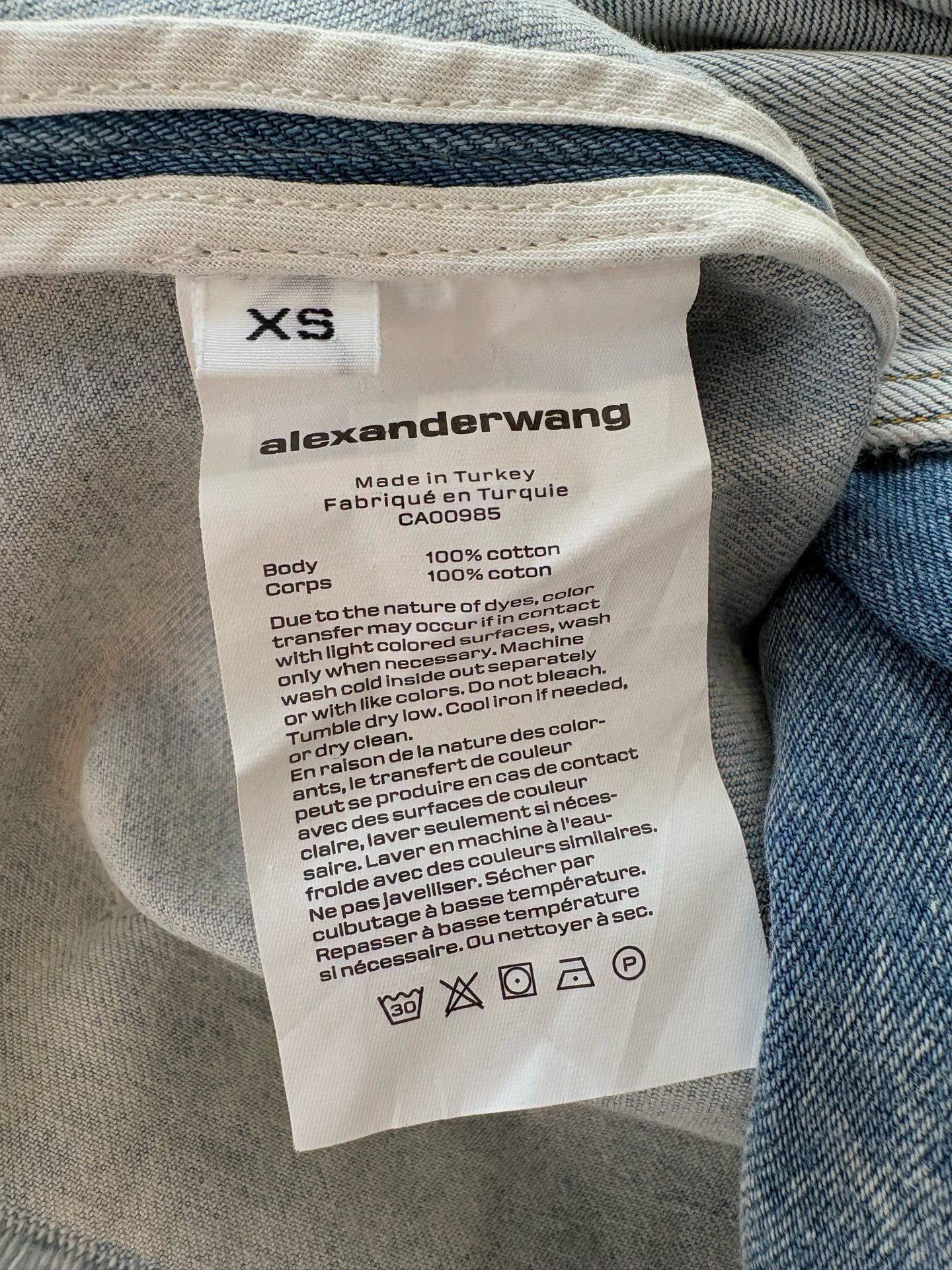 Alexander Wang Alexander Wang Mid-Length Denim Jacket Size XS / US 0-2 / IT 36-38 - 5 Thumbnail