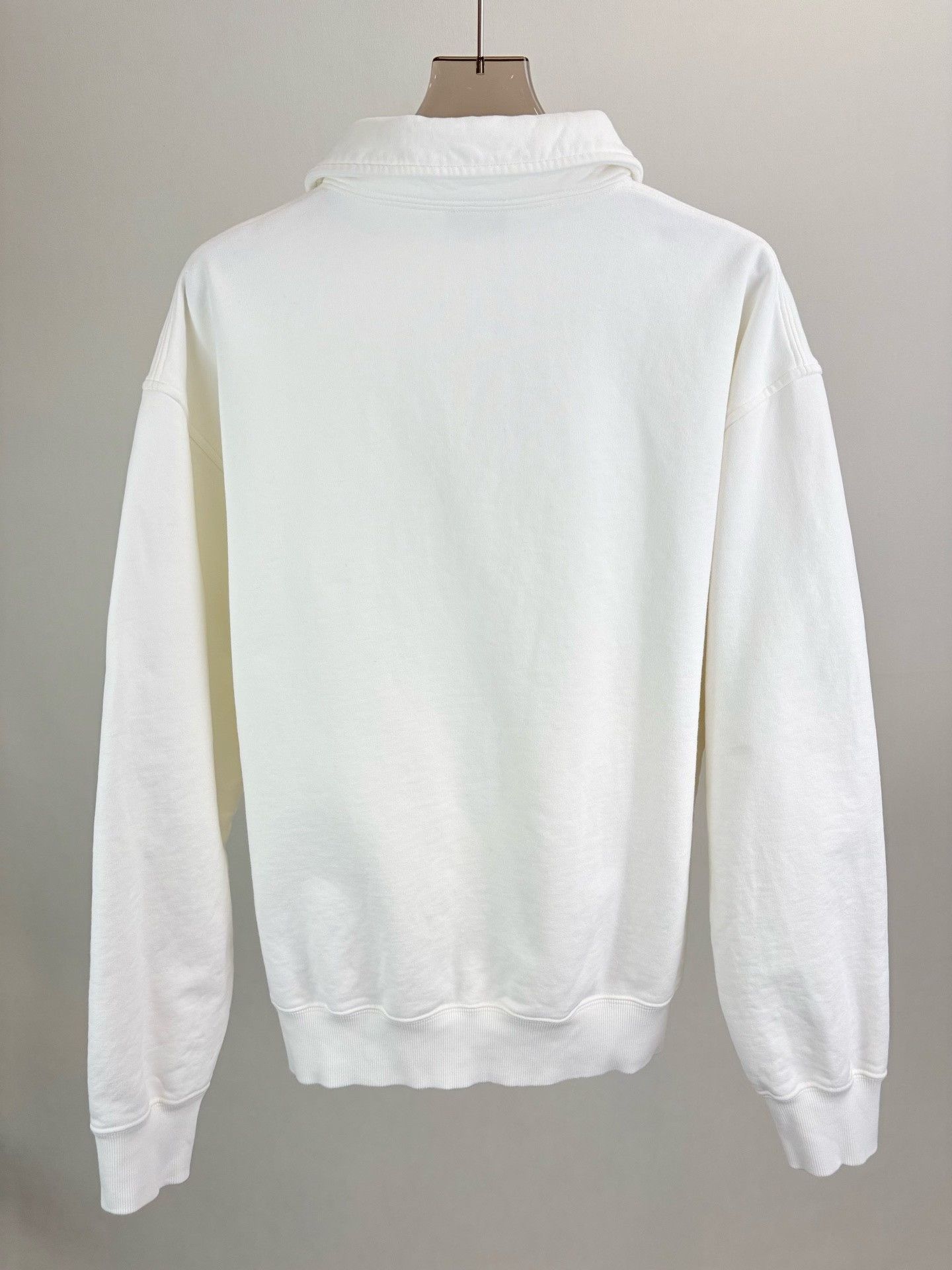 Dior DIOR White Logo Embroidered Half-Zip Sweatshirt Size US M / EU 48-50 / 2 - 2 Thumbnail