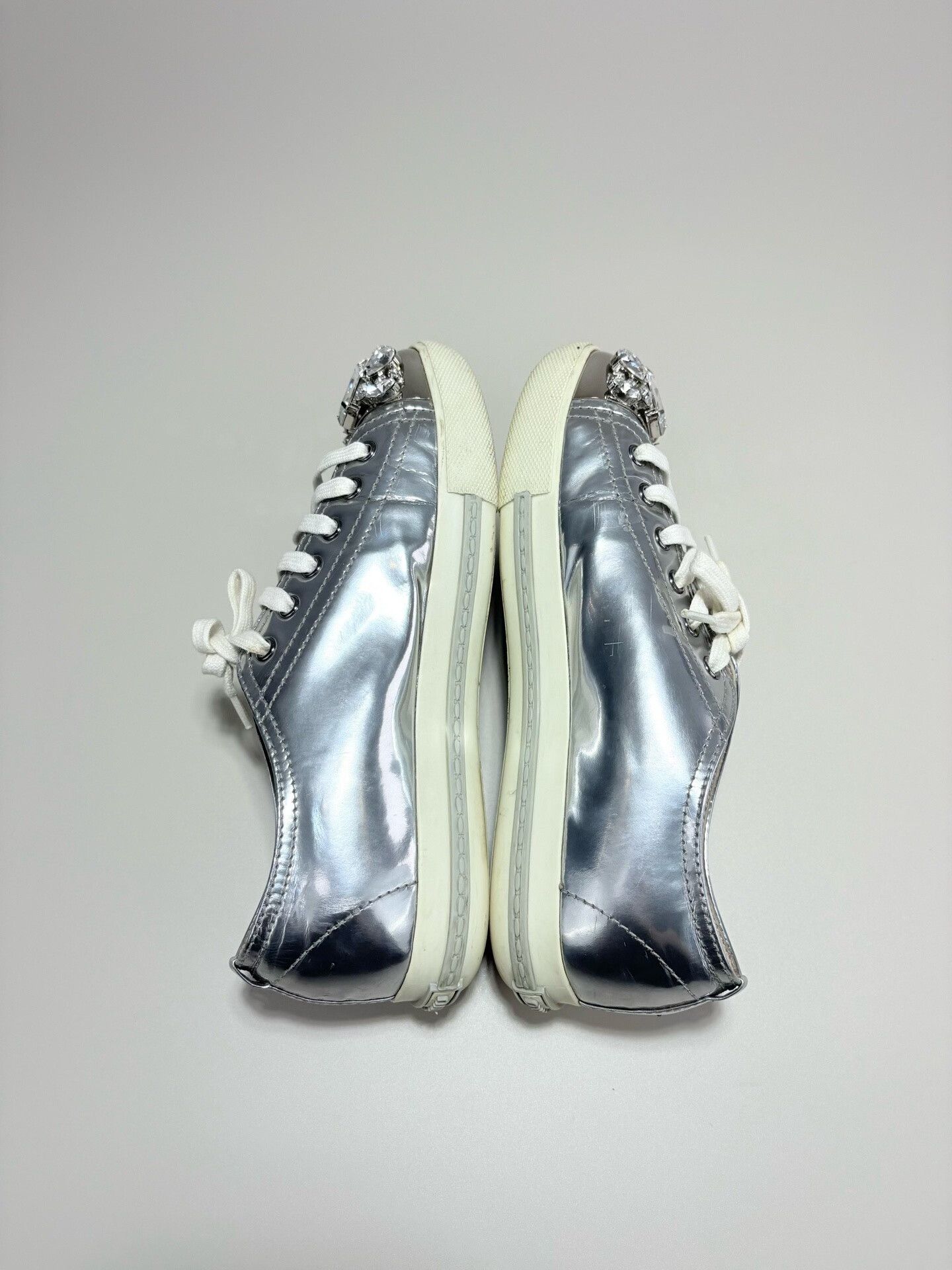 Miu Miu Miumiu Rhinestone Casual Sneakers Size US 6.5 / IT 36.5 - 4 Thumbnail