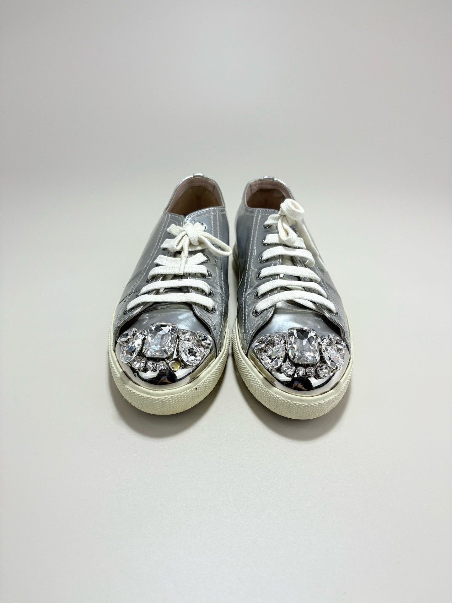 Miu Miu Miumiu Rhinestone Casual Sneakers Size US 6.5 / IT 36.5 - 2 Thumbnail