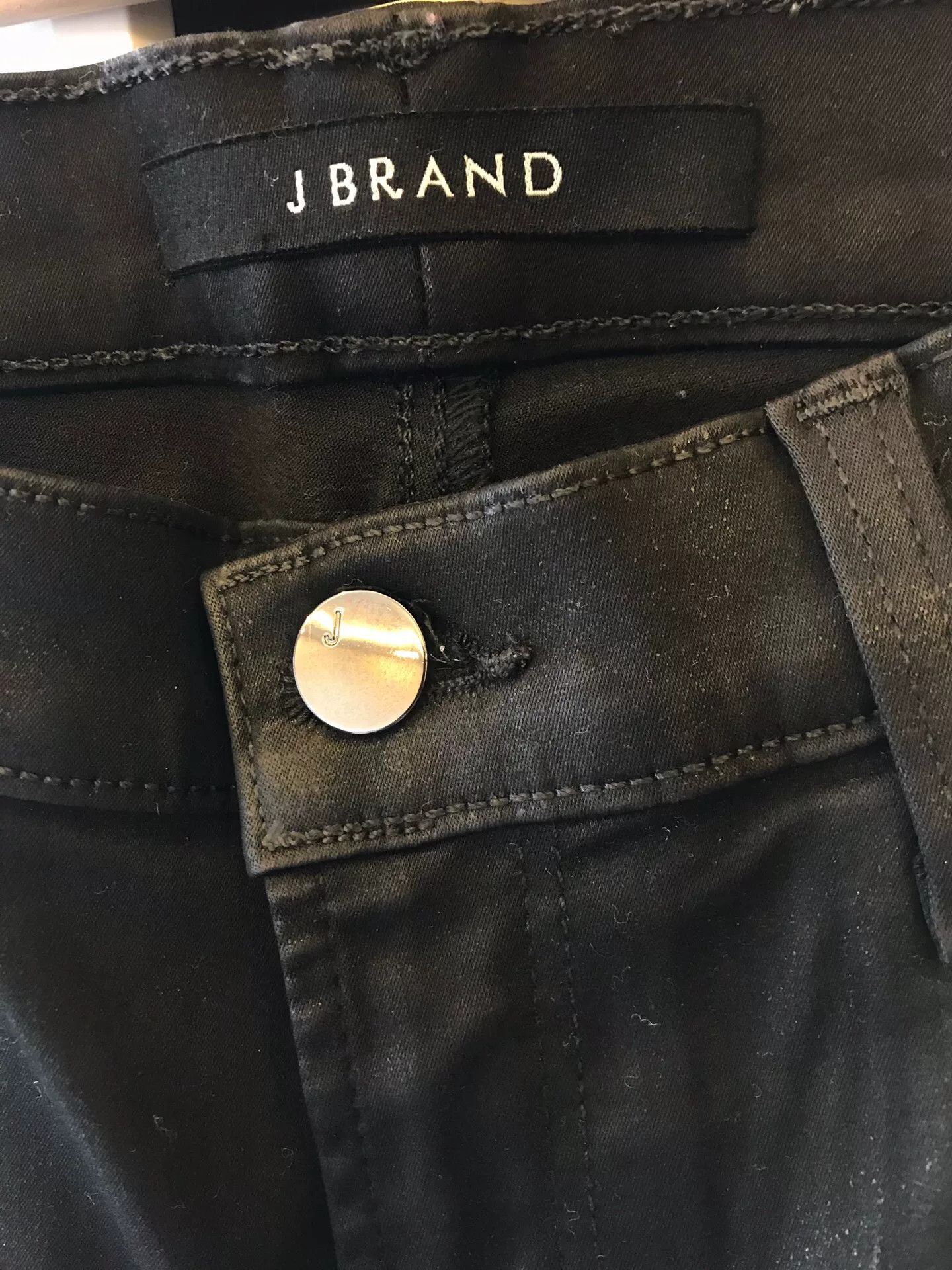 J Brand J Brand Black Coated Leather Jeans Size 28" / US 6 / IT 42 - 2 Thumbnail
