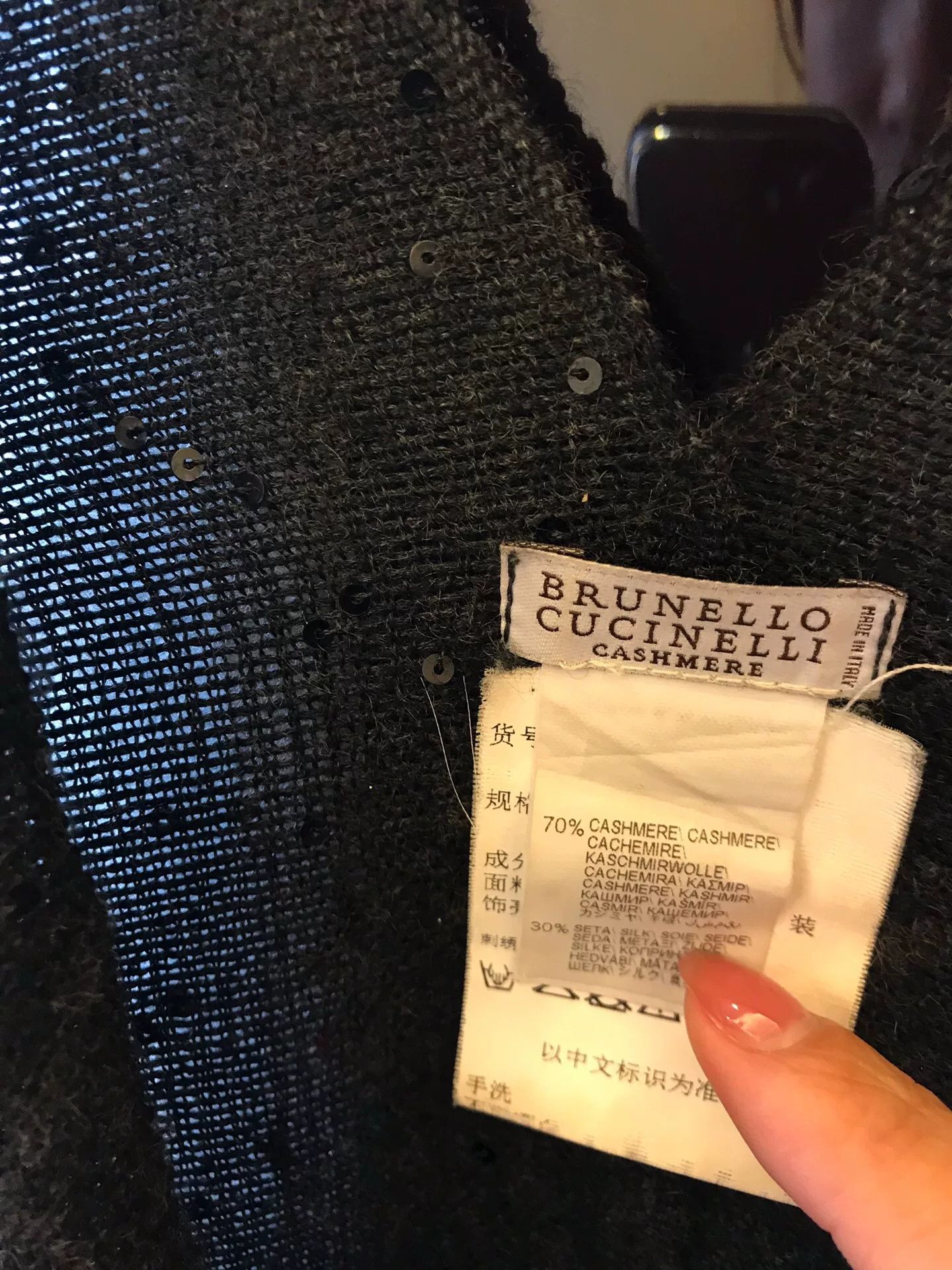 Brunello Cucinelli Brunello Cucinelli Diamond Cashmere Shawl Size ONE SIZE - 2 Thumbnail