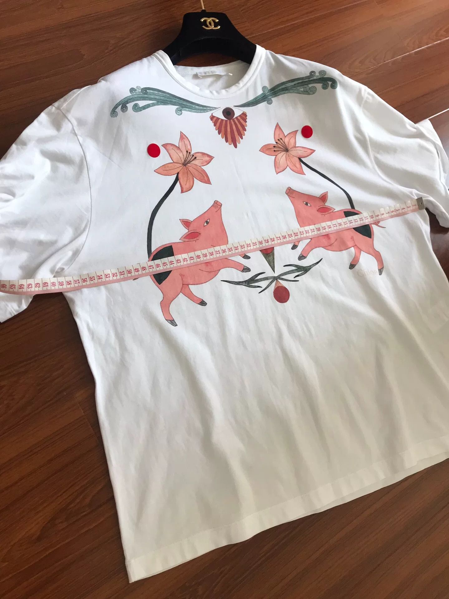 Chloe Chloe Star Style Pig Print T-Shirt Size S / US 4 / IT 40 - 8 Thumbnail