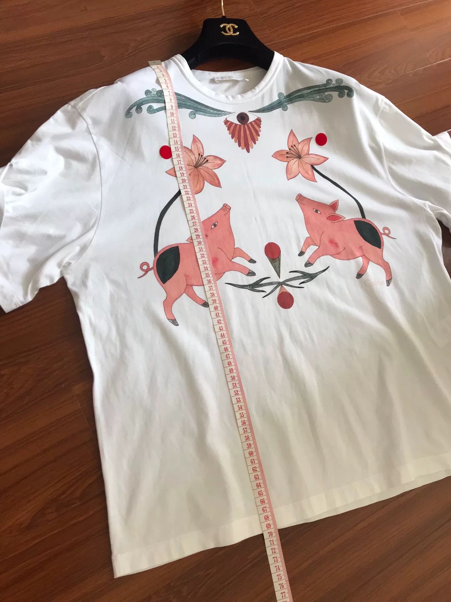 Chloe Chloe Star Style Pig Print T-Shirt Size S / US 4 / IT 40 - 9 Thumbnail