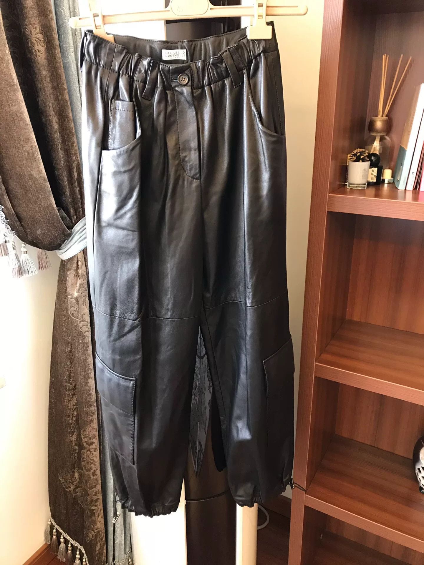 Brunello Cucinelli Brunello Cucinelli Women's Lambskin Pants Size 38" / US 16 / IT 52 - 2 Thumbnail