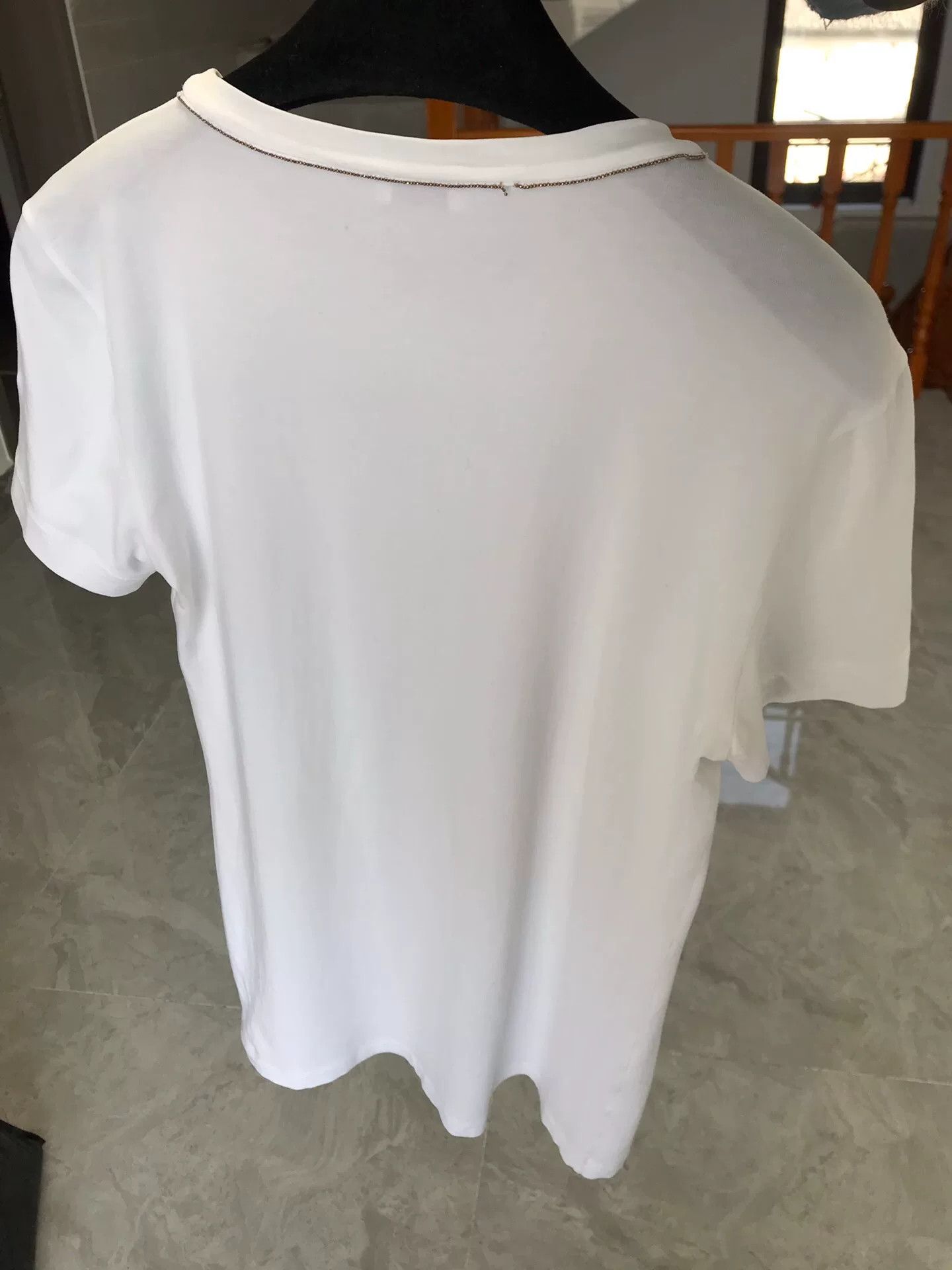 Brunello Cucinelli Brunello Cucinelli Women's Classic T-shirt Size L / US 10 / IT 46 - 3 Thumbnail