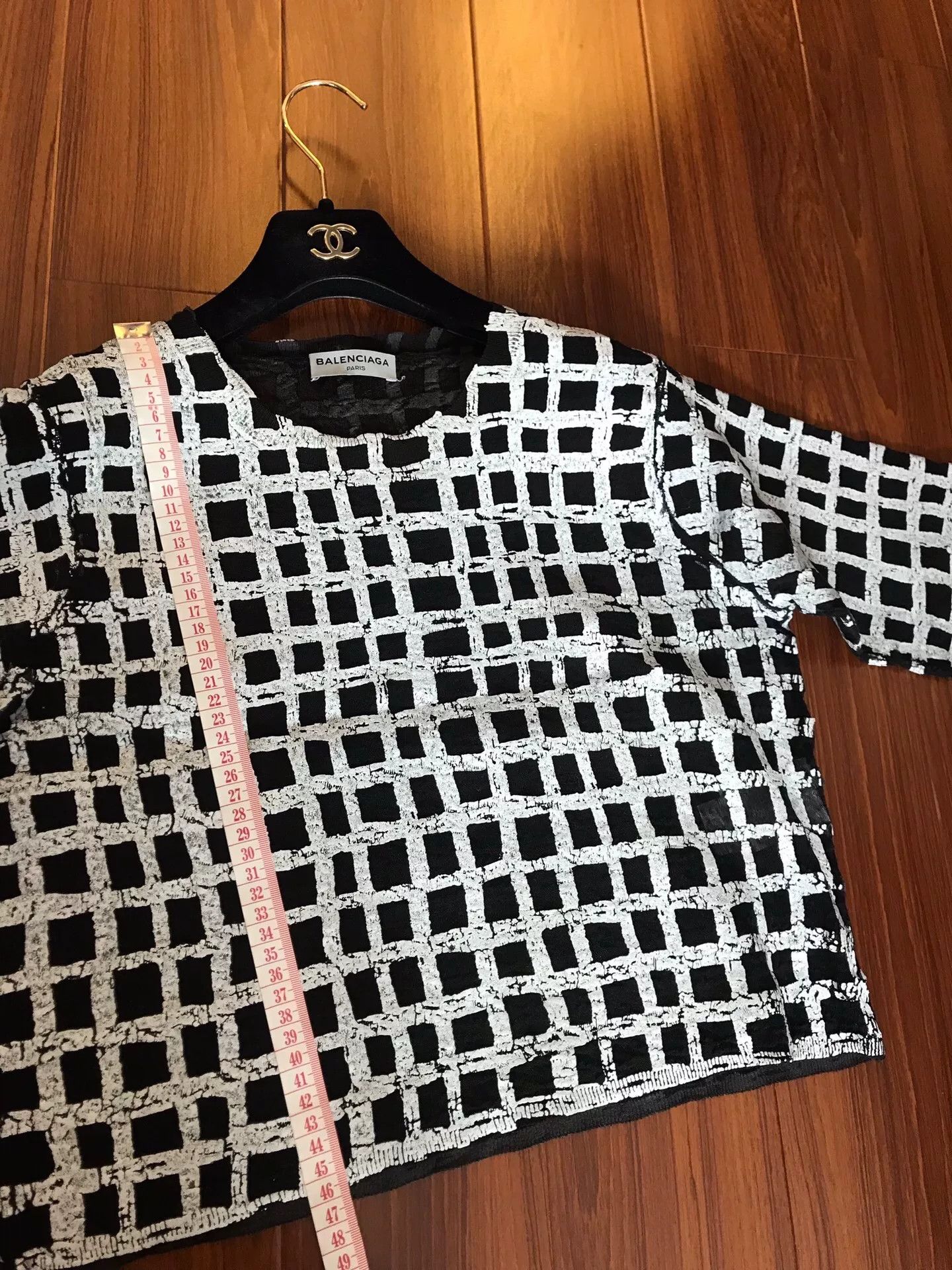 Balenciaga Balenciaga Runway Checked Women's T-Shirt Size XS / US 0-2 / IT 36-38 - 7 Thumbnail