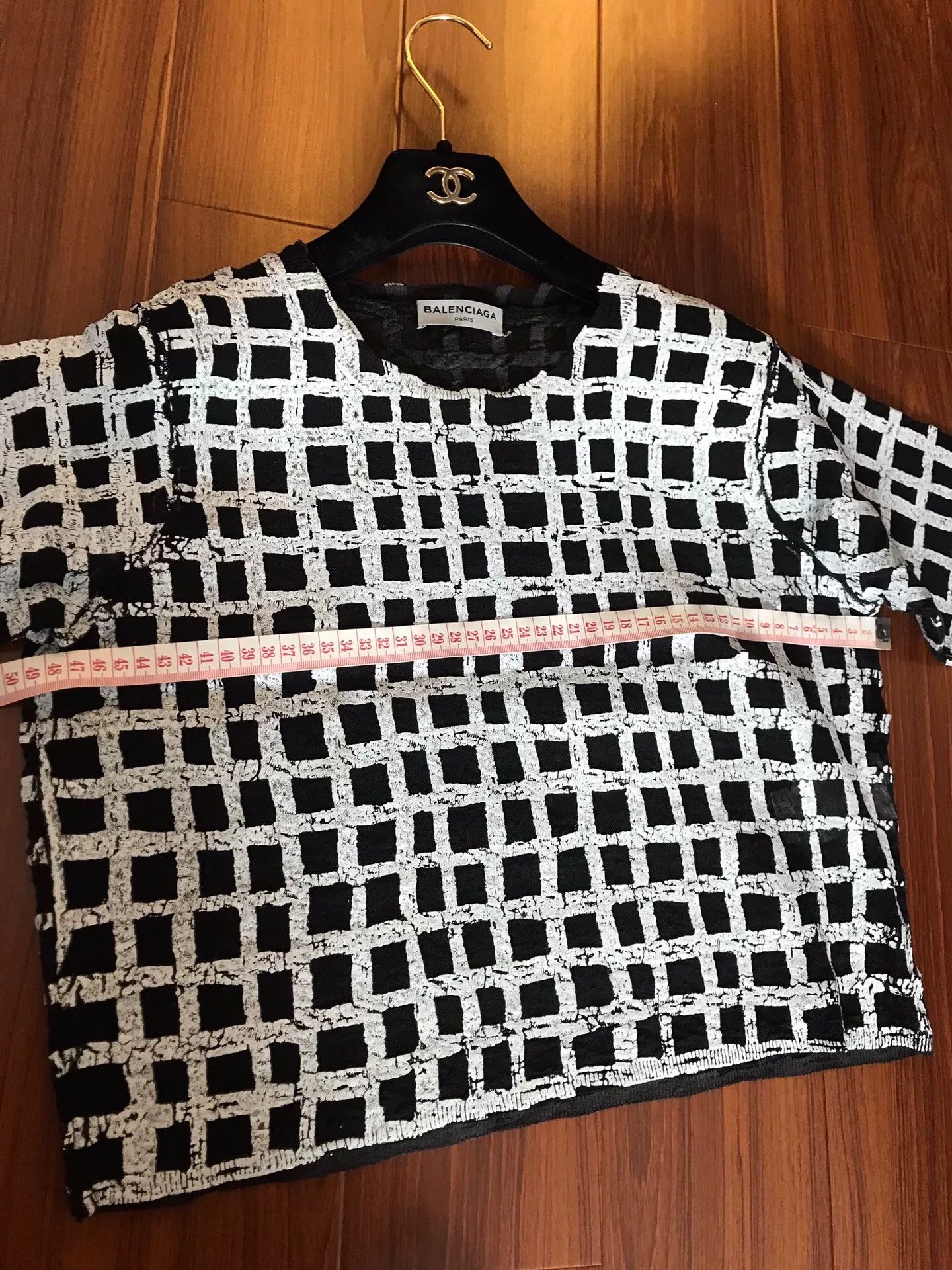 Balenciaga Balenciaga Runway Checked Women's T-Shirt Size XS / US 0-2 / IT 36-38 - 6 Thumbnail
