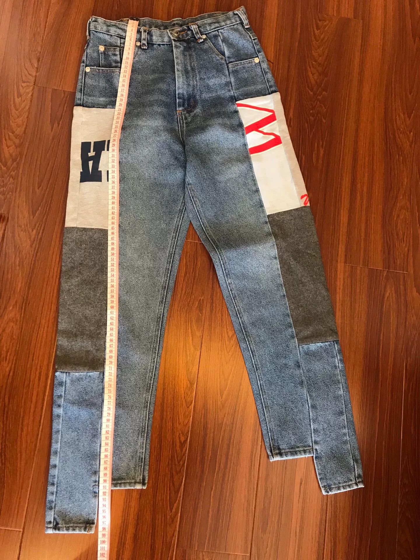 Alexander Wang Alexander Wang Patchwork Denim Jeans Size 34" / US 12 / IT 48 - 9 Thumbnail