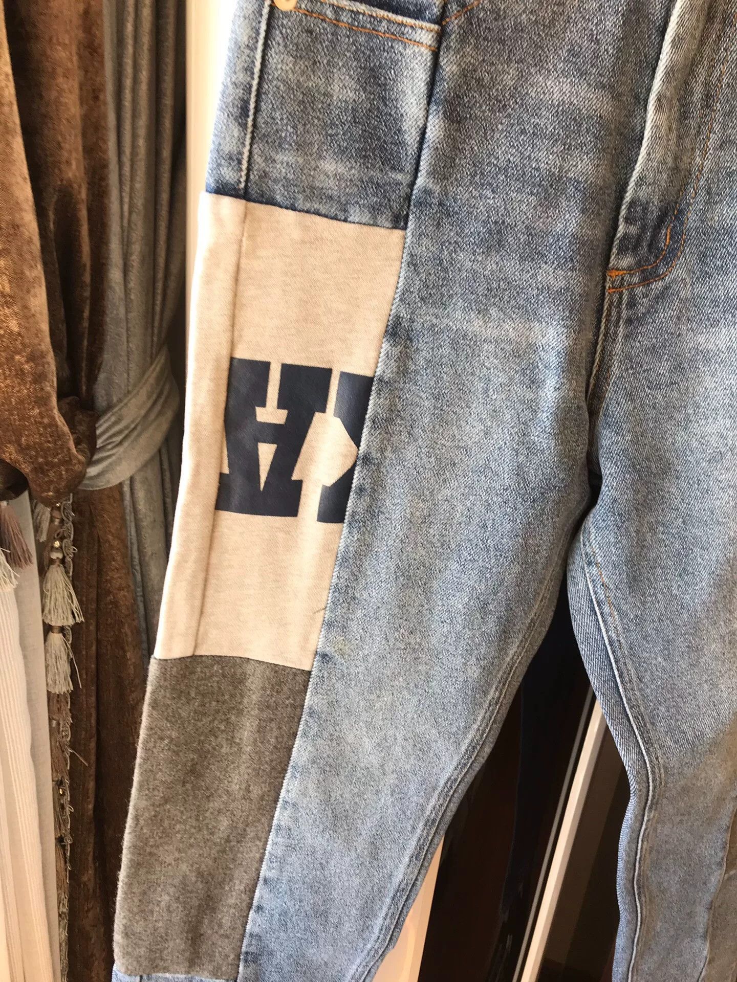 Alexander Wang Alexander Wang Patchwork Denim Jeans Size 34" / US 12 / IT 48 - 2 Thumbnail