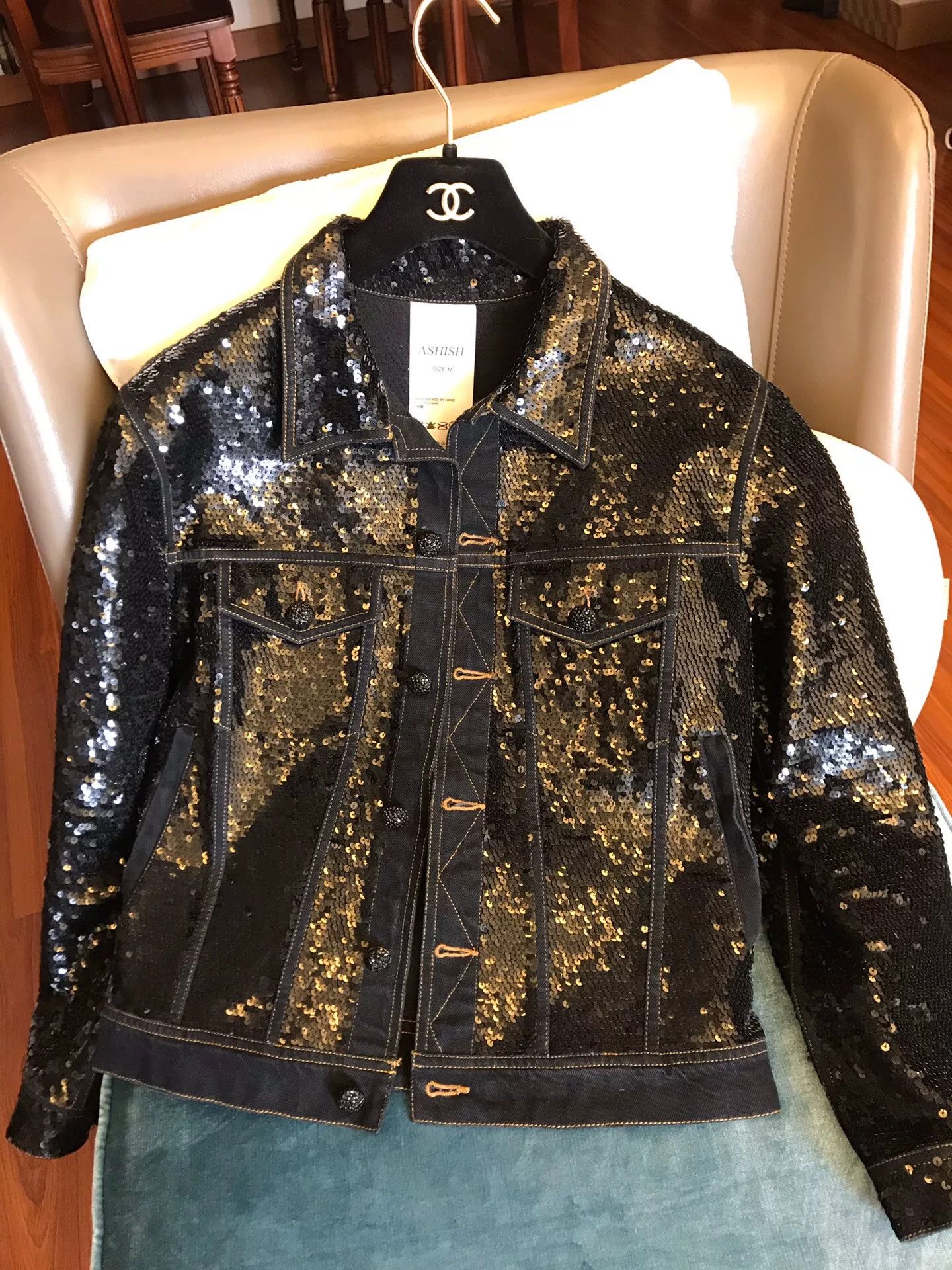 ASHISH Ashish Sequined Denim Jacket Size US M / EU 48-50 / 2 - 9 Thumbnail