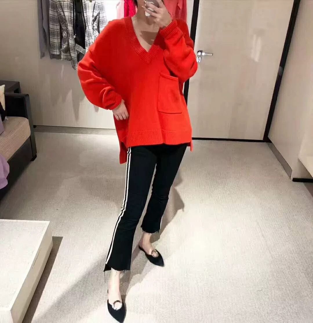 Tibi Tibi Red Cashmere Sweater XS Size XS / US 0-2 / IT 36-38 - 2 Thumbnail