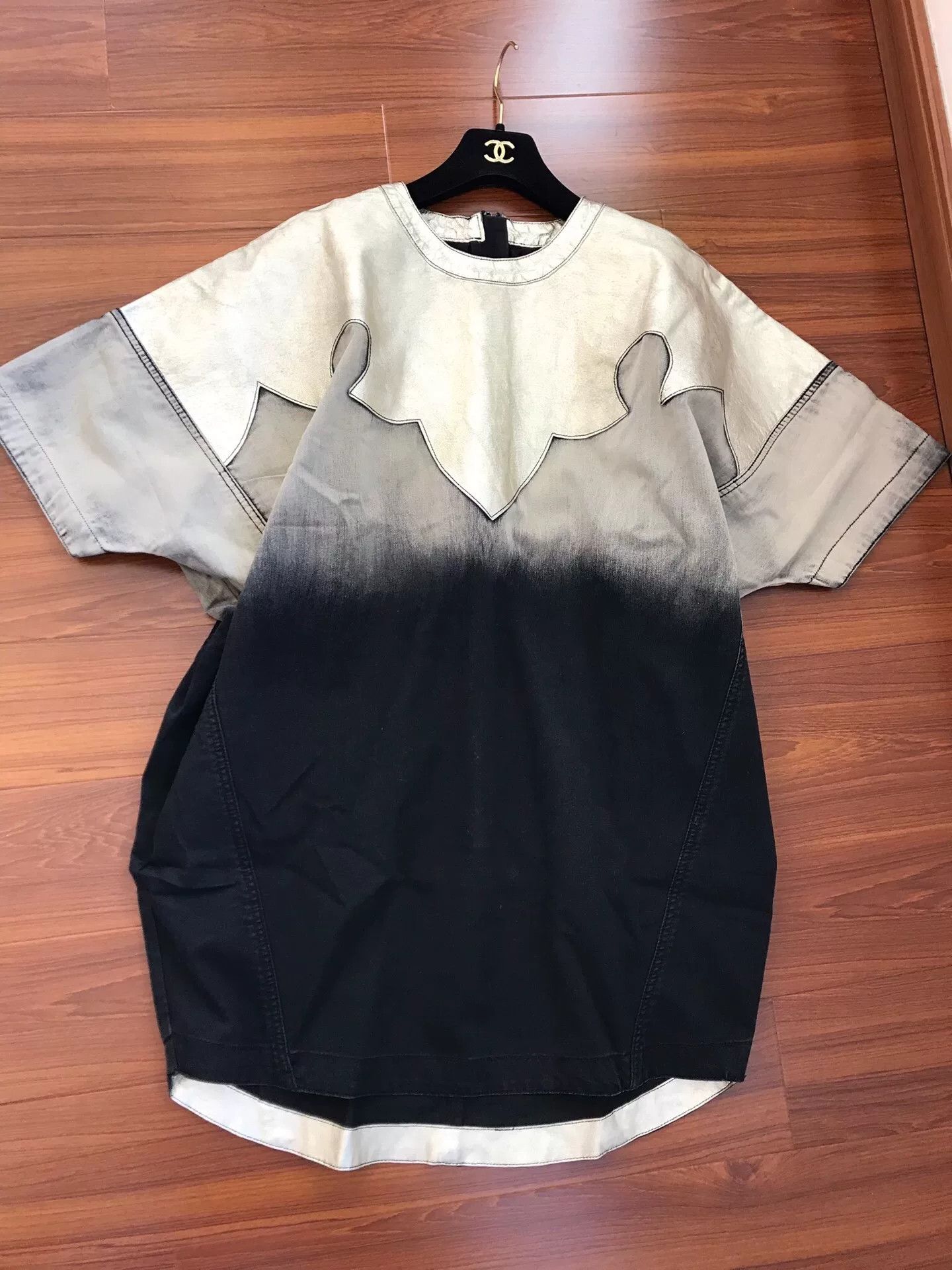 Gio-Goi Jena Theo Denim Patchwork Women's Top Size M / US 6-8 / IT 42-44 - 4 Thumbnail