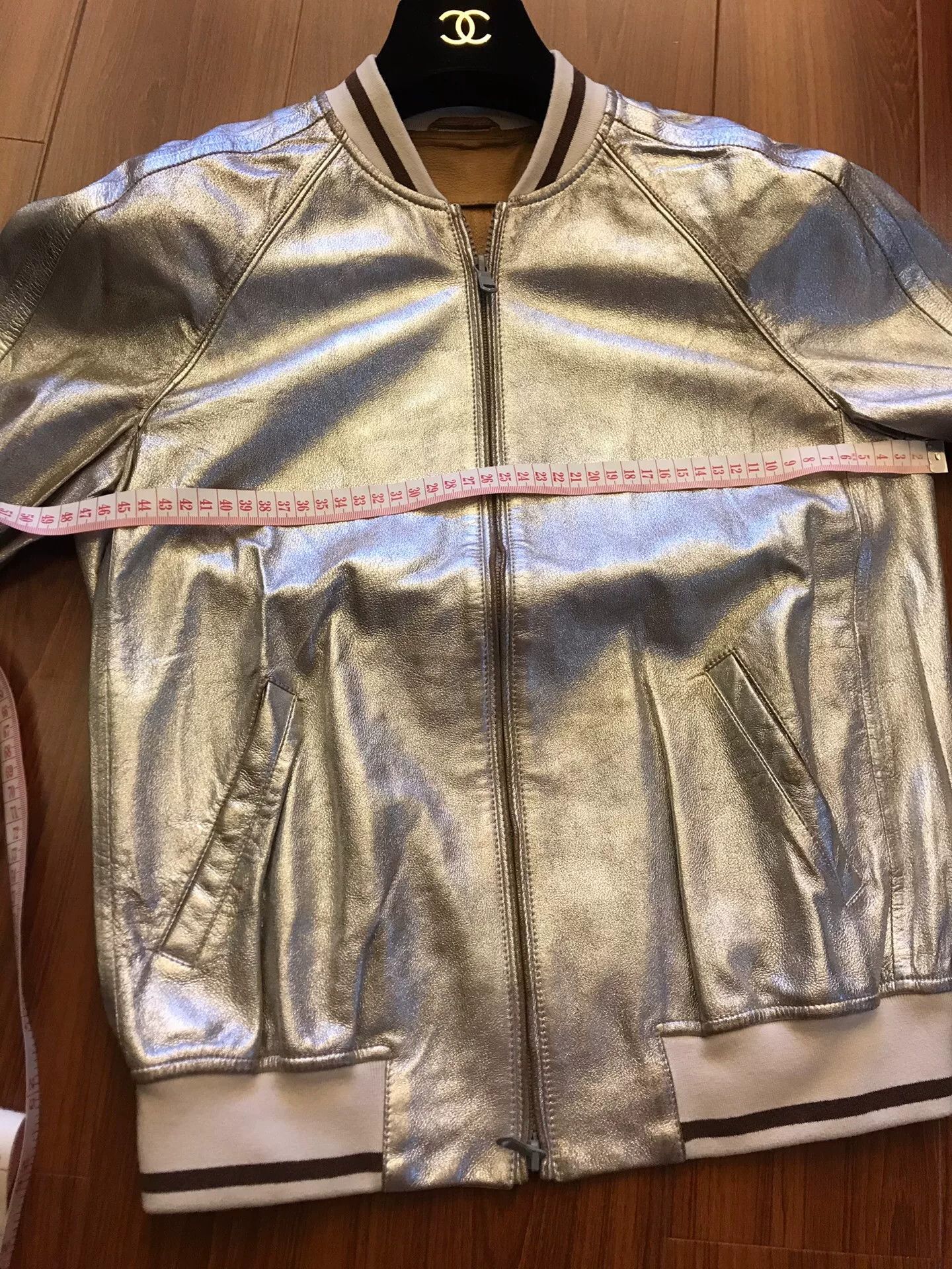 Brunello Cucinelli Brunello Cucinelli Silver Leather Jacket Size S / US 4 / IT 40 - 9 Thumbnail