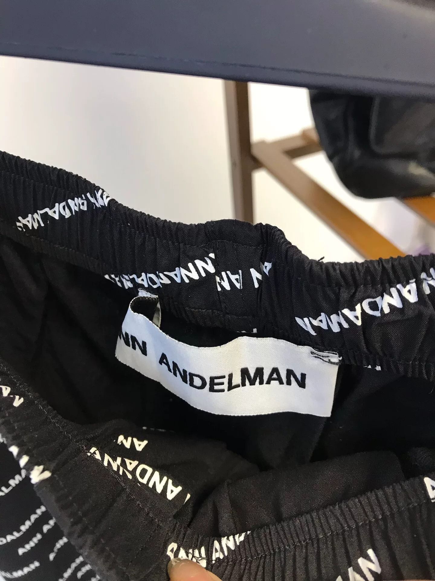 Ann Demeulemeester Ann Andelman Full Logo Straight-Leg Pants Size 30" / US 8 / IT 44 - 4 Thumbnail