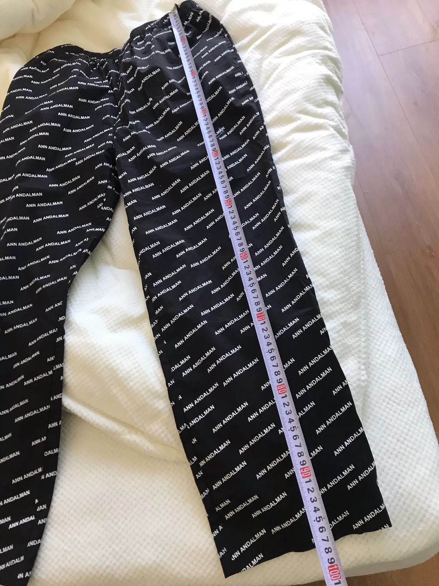 Ann Demeulemeester Ann Andelman Full Logo Straight-Leg Pants Size 30" / US 8 / IT 44 - 8 Thumbnail