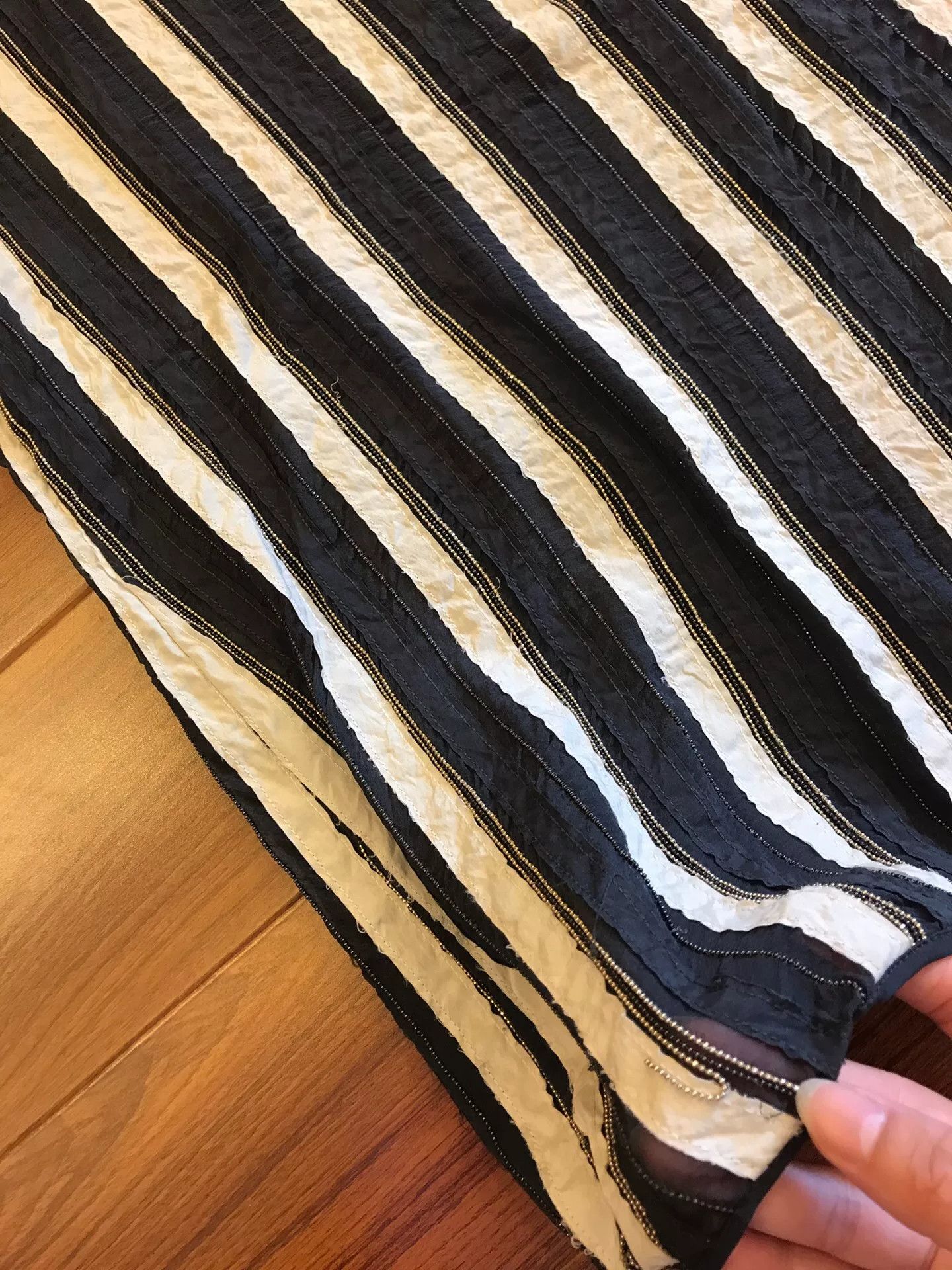Brunello Cucinelli Brunello Cucinelli Silk Striped Top Size S / US 4 / IT 40 - 6 Thumbnail
